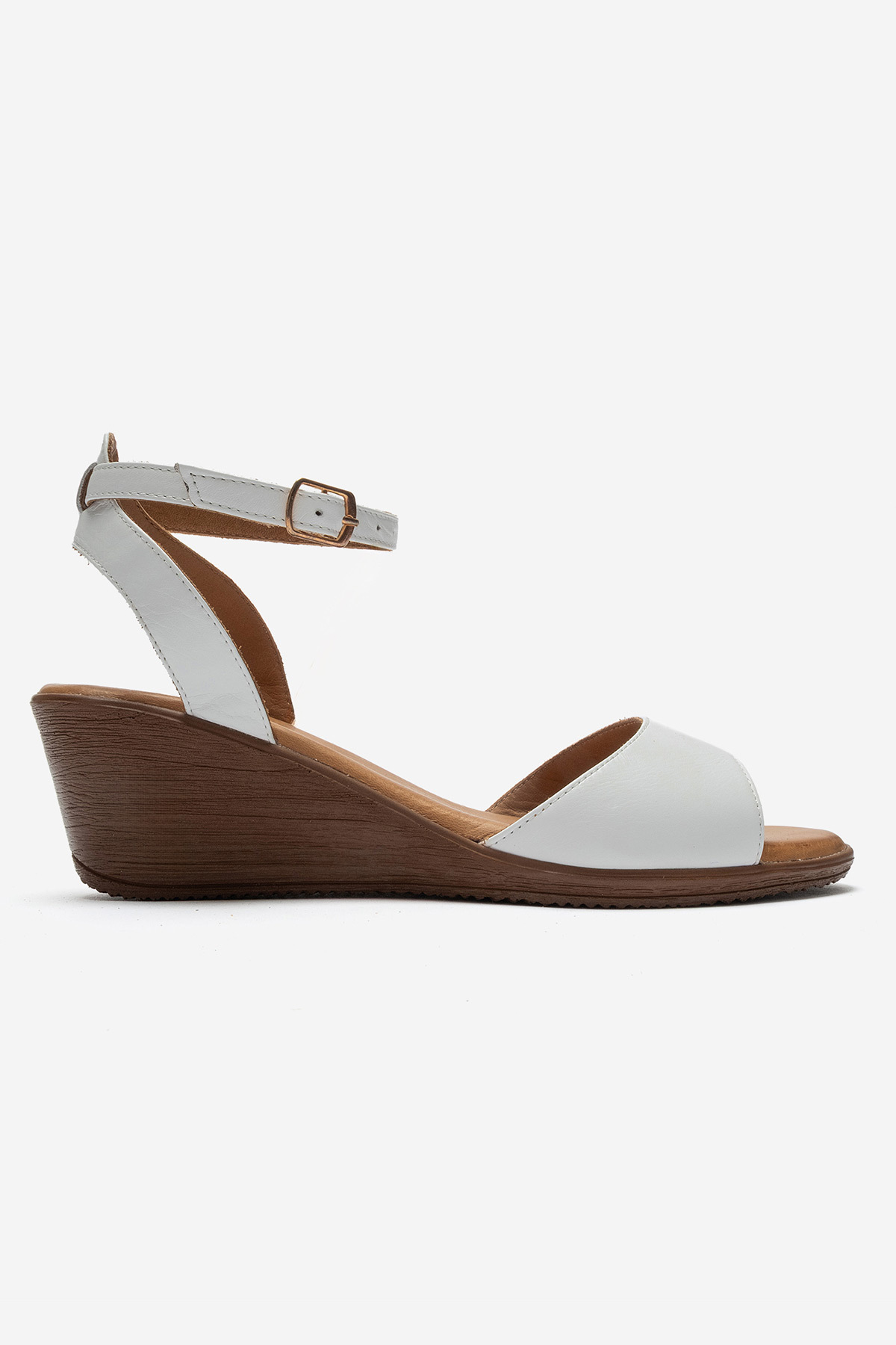 ERNİLA CAPRİ HAKİKİ DERİ KADIN SANDALET görsel 2