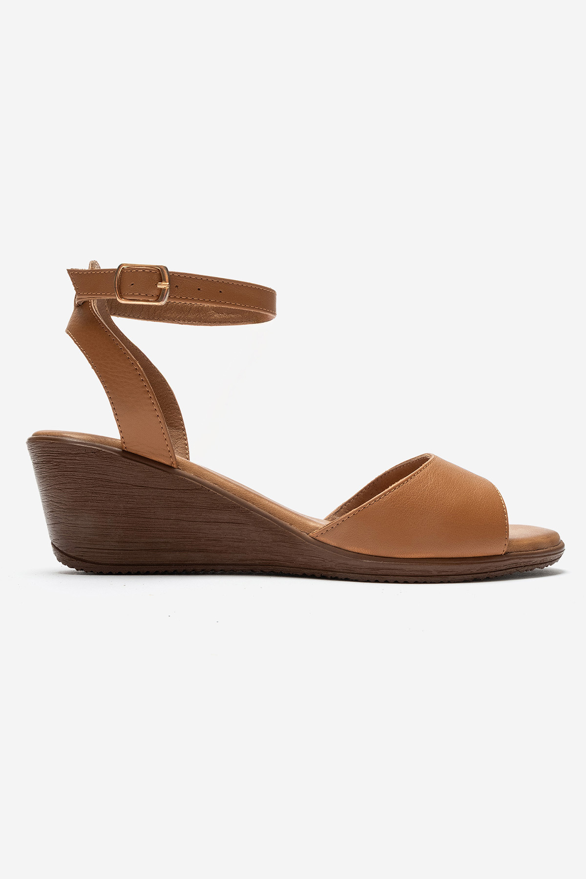 ERNİLA CAPRİ HAKİKİ DERİ KADIN SANDALET görsel 2