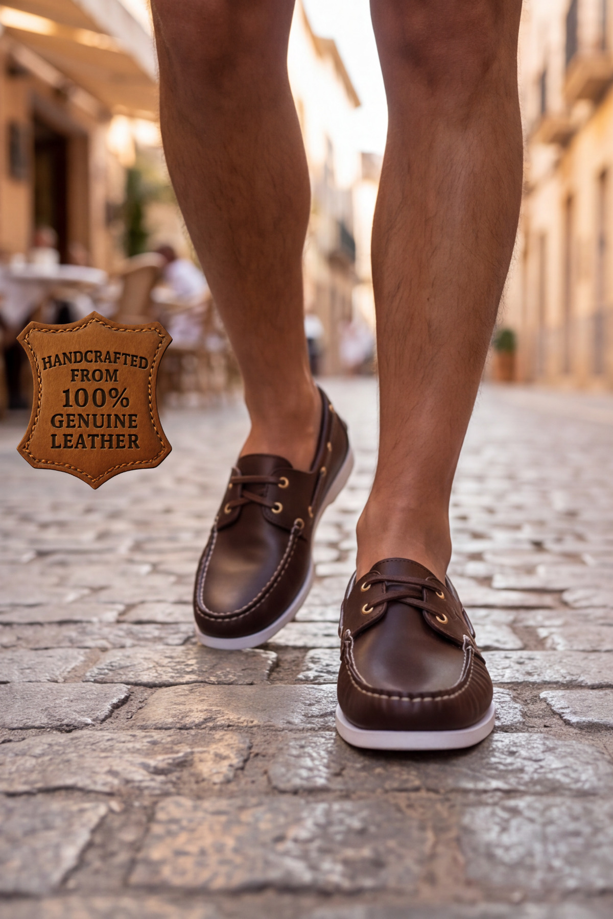 Liarca Nautical Hakiki Deri Kahverengi Kauçuk Anti Sararma Özellikli Taban Boat Shoe Loafer Makosen Casual görsel 3