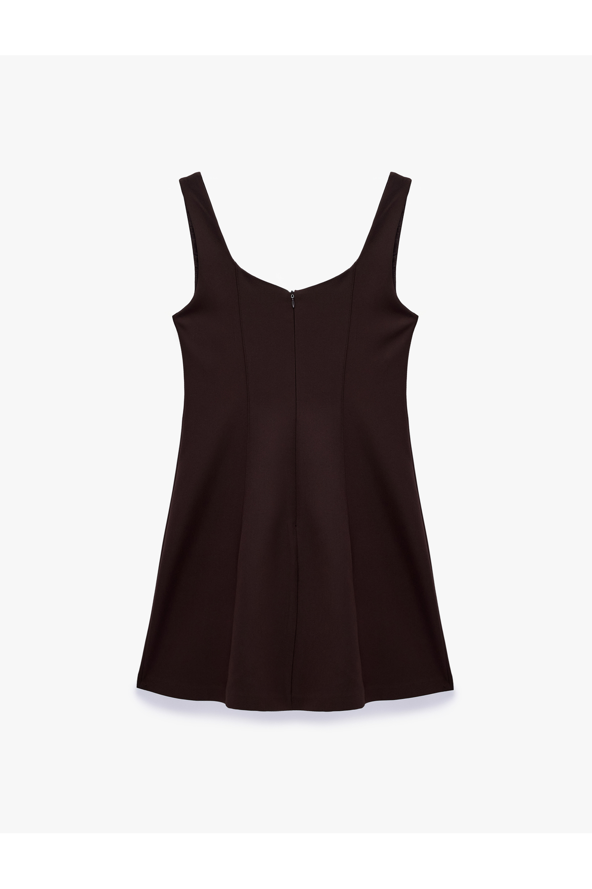 Koton Regular Fit A Kesim Kare Yaka Kolsuz Mini Elbise görsel 6