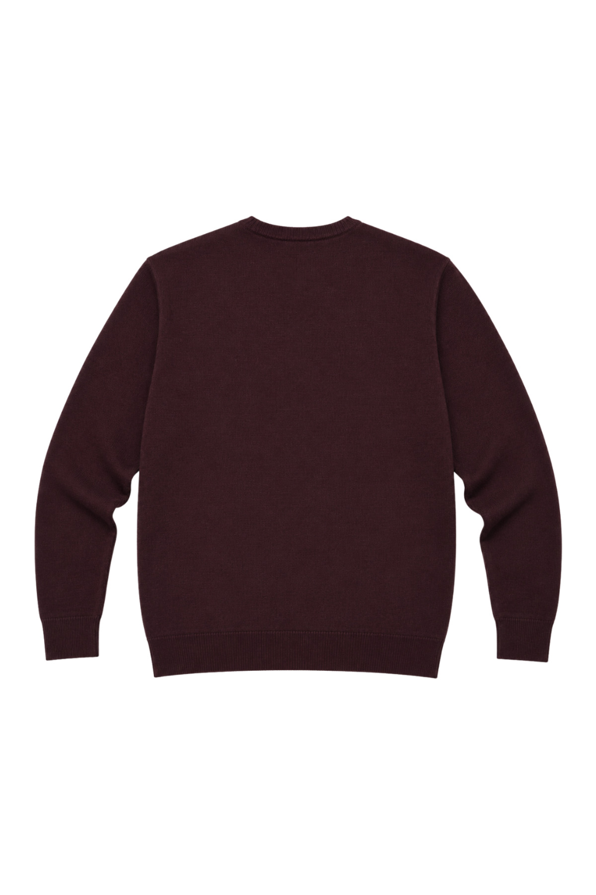 BattalModa Erkek Büyük Beden Bordo Bisiklet Yaka Motif Triko Kazak 3XL-4XL-5XL-6XL görsel 5