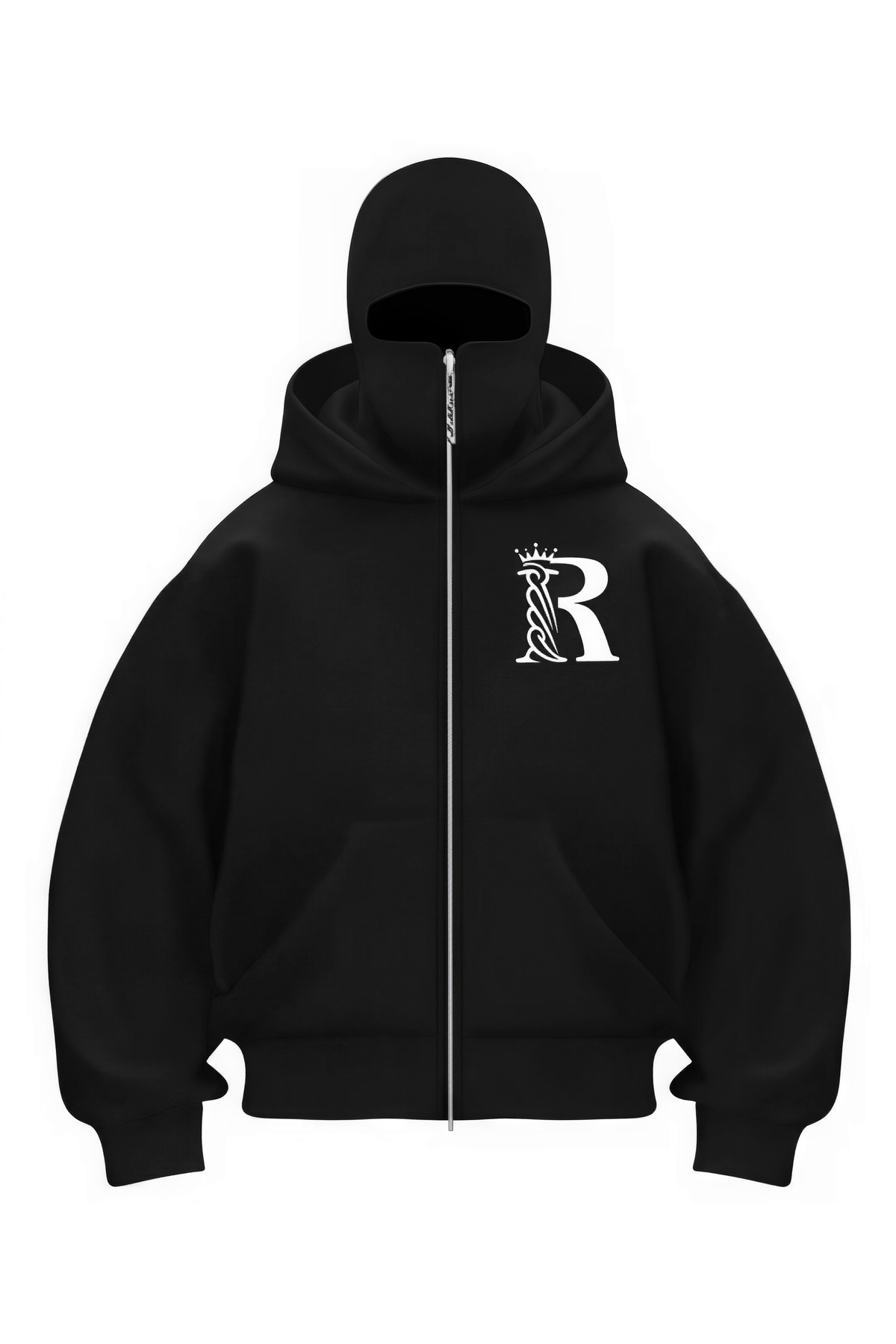 AZIZI TEKSTIL Kar Maskeli Ninja Unisex Sweatshirt Hırka 2iplik kalın polar