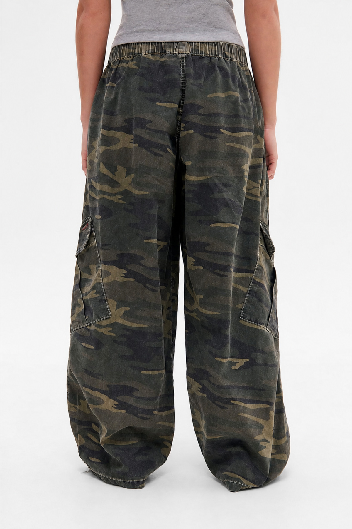 DEEFWEAR Y2k Baggy Unisex Kamuflaj Kargo Pantolon/ Extra Salaş görsel 3