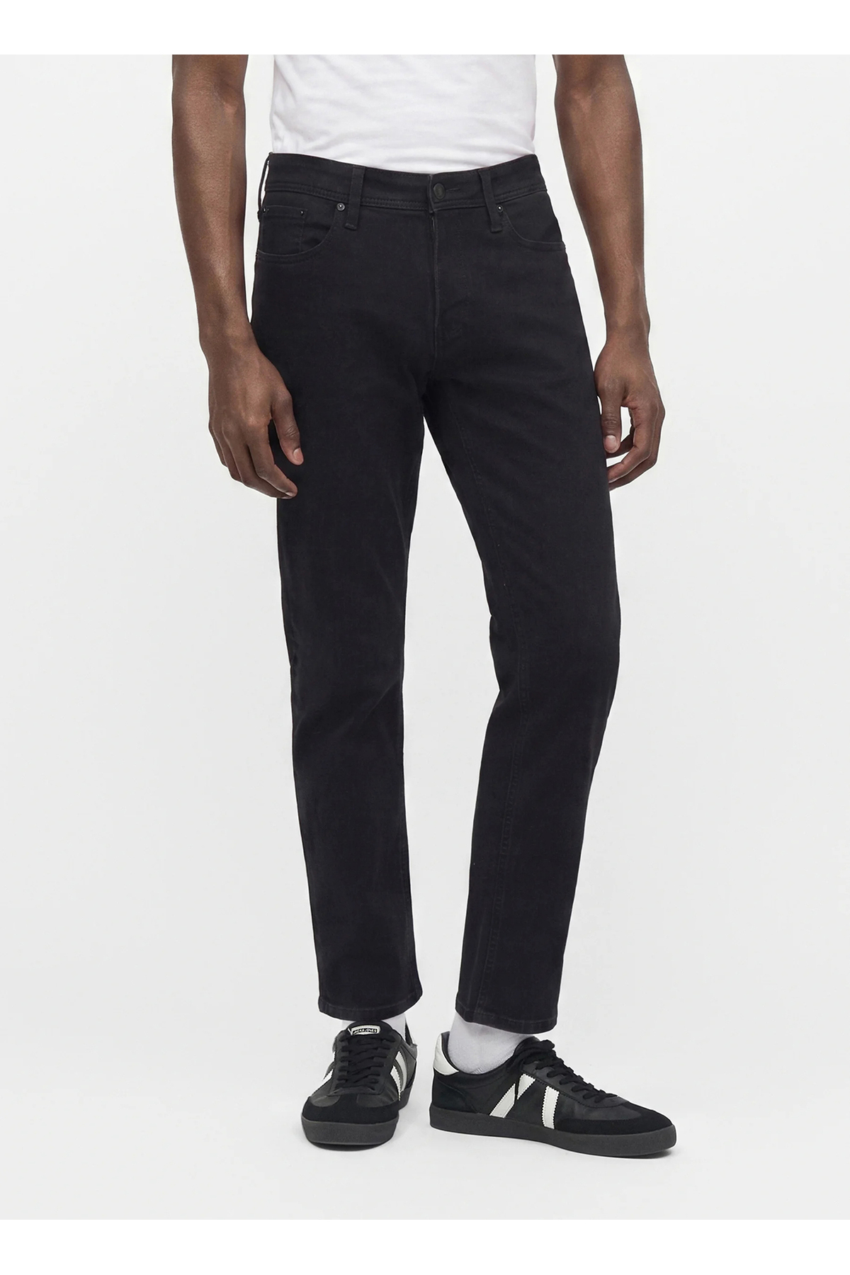 شلوار جین مردانه مشکی مدل مخروطی 12300754 JJIMIKE JJORIGINAL HA NOOS جک اند جونز شلوار جین Jack & Jones