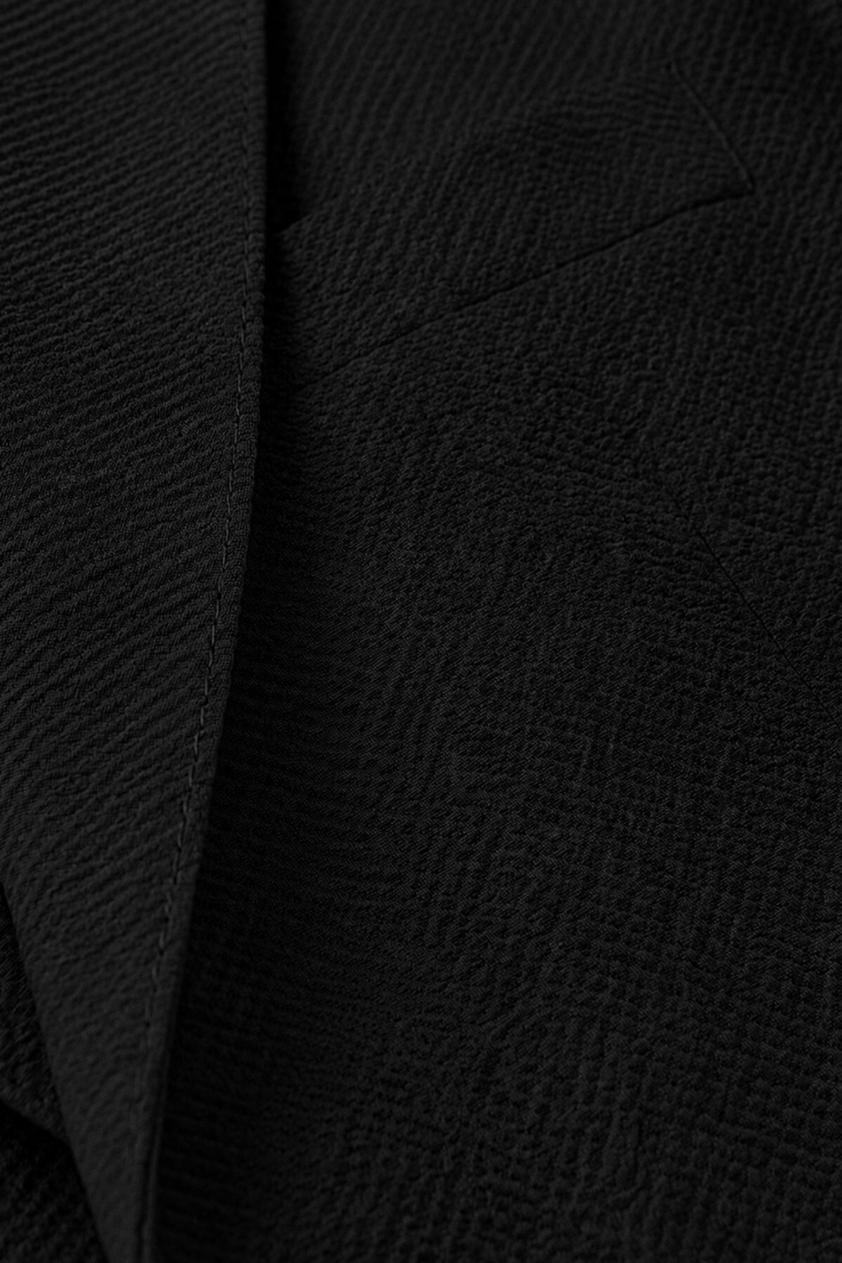 Erkek Siyah Slim Fit Likralı Gofre Kumaş Takım Elbise İpli Lastikli Pantolon 2602326 — مشکی OWEEY2602326 — تصویر 4 از 7