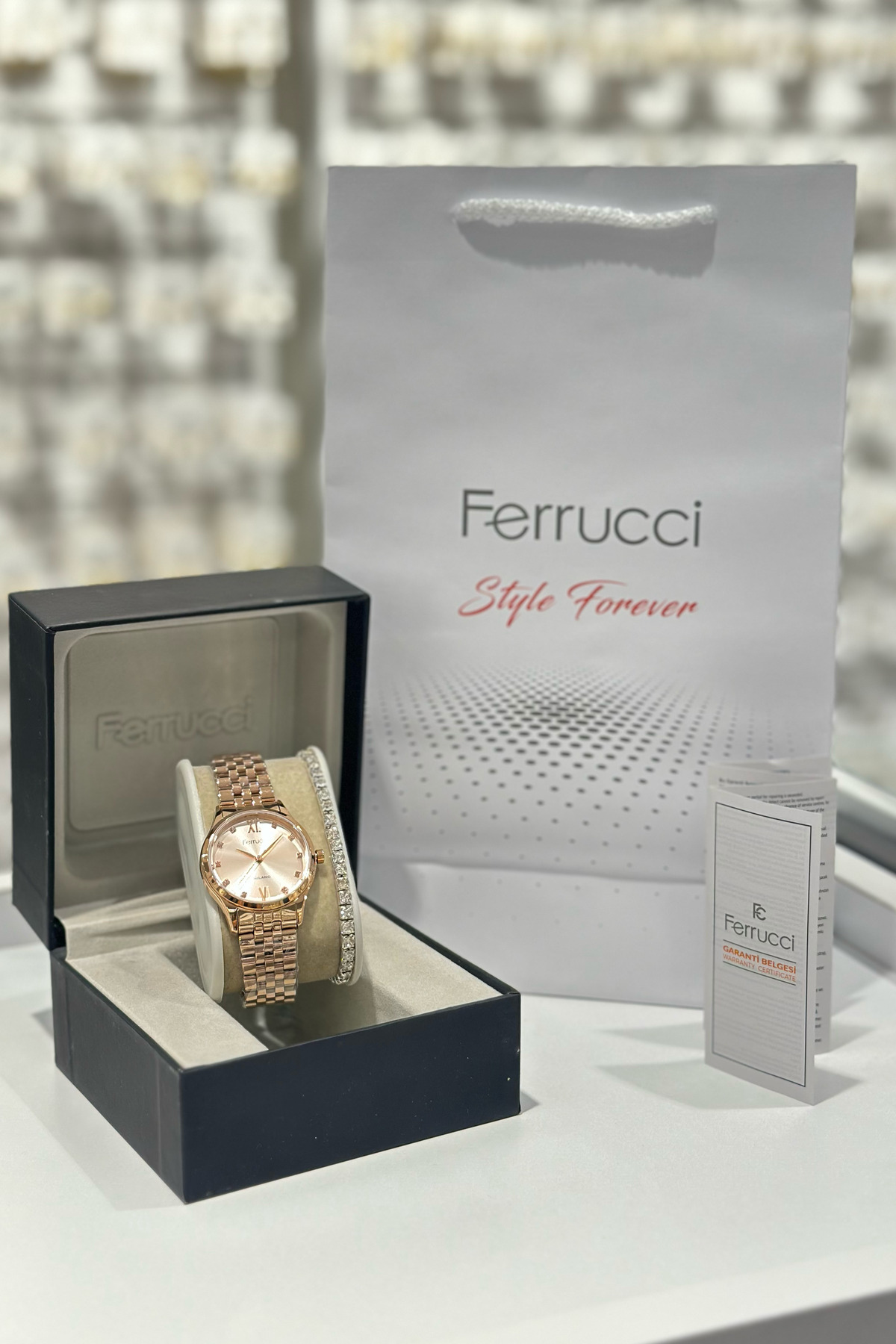 Ferrucci Çelik Kordon Su Geçirmez Garantili Kadın Kol Saati görsel 7