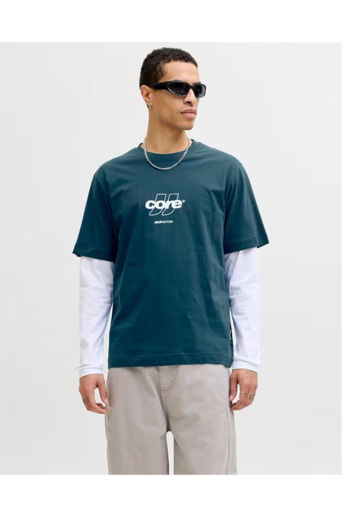 تی شرت مردانه جک اند جونز مدل Core Jcoclub یقه گرد طرح جلو کد ۱۲۲۸۹۸۶۸ جک اند جونز تی شرت Jack & Jones
