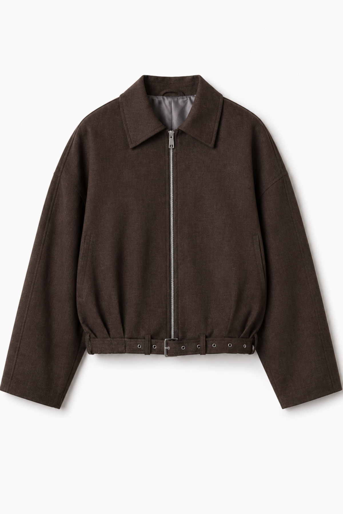 gm giyimarket Yeni Sezon Kadın Oversize Beli Kemerli Bomber Mevsimlik Ceket görsel 7