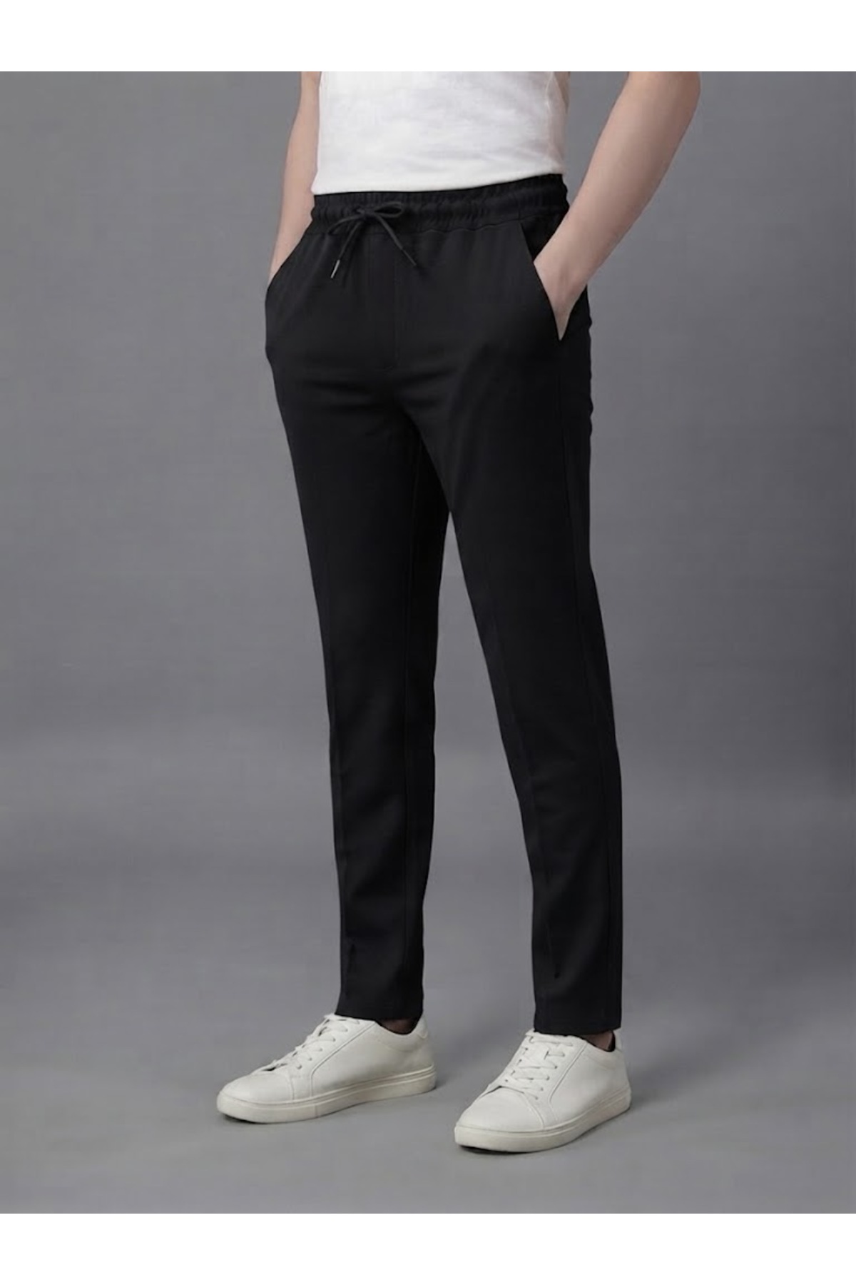 شلوار مردانه لایکرا کمری الاستیک Premium Comfort — مشکی NZN-2600070 — تصویر 3 از 4