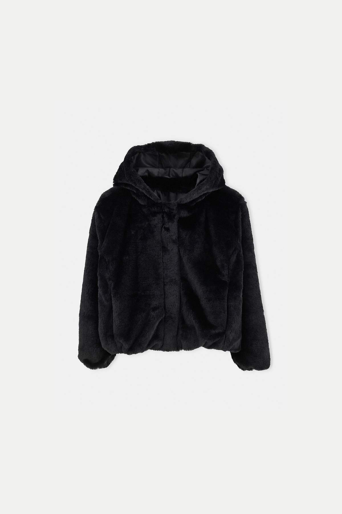 Trendyolmilla Kids Siyah Kız Çocuk Peluş Mont
