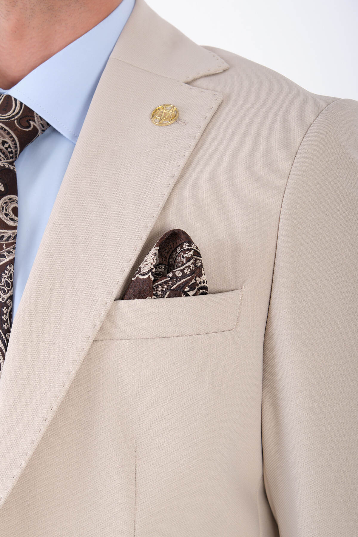 The Tailor Classics Erkek 3'lü Takım Elbise - Erkek Ceket Pantolon Yelek görsel 6