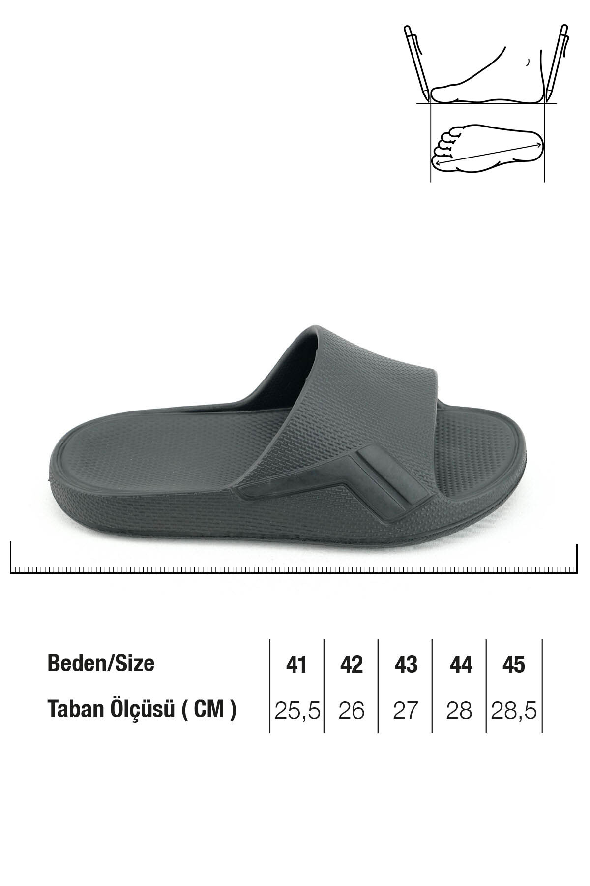GEZER Yazlık Erkek Eva Banyo Bahçe Islak Zemine Uygun Terlik görsel 3