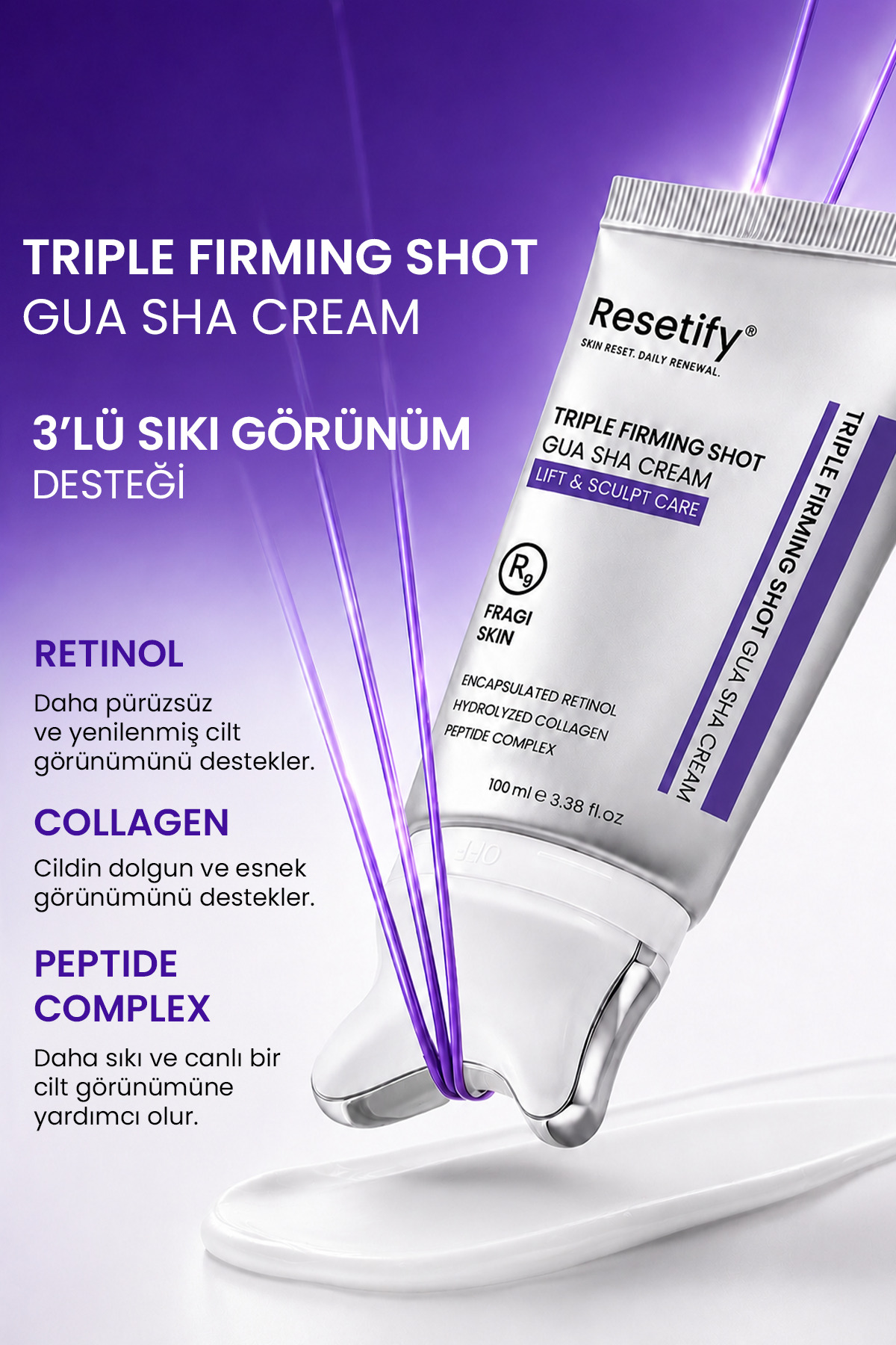 Triple Firming Shot Gua Sha Sıkılaştırıcı Gençleştirici Krem 100 ML — بی‌رنگ FP.33.01.011.004 — تصویر 2 از 4