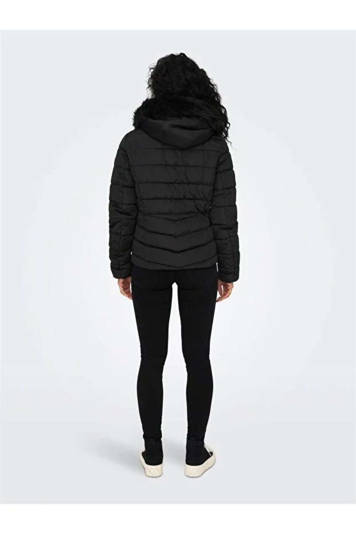 ONLY Onlellan Quilt Hood Jacket Life Otw Kadın Mont 15300254 görsel 4