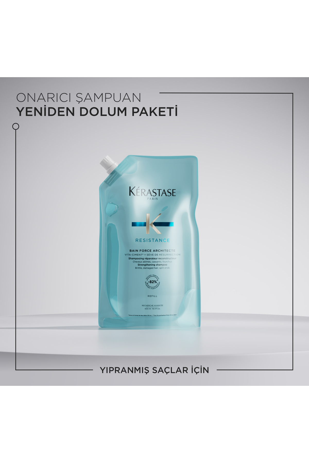 Resistance Bain Force Architecte Zayıf Ve Yıpranmış Saçlar Için Onarıcı Şampuan 500ml — E3838902 — تصویر 9 از 9