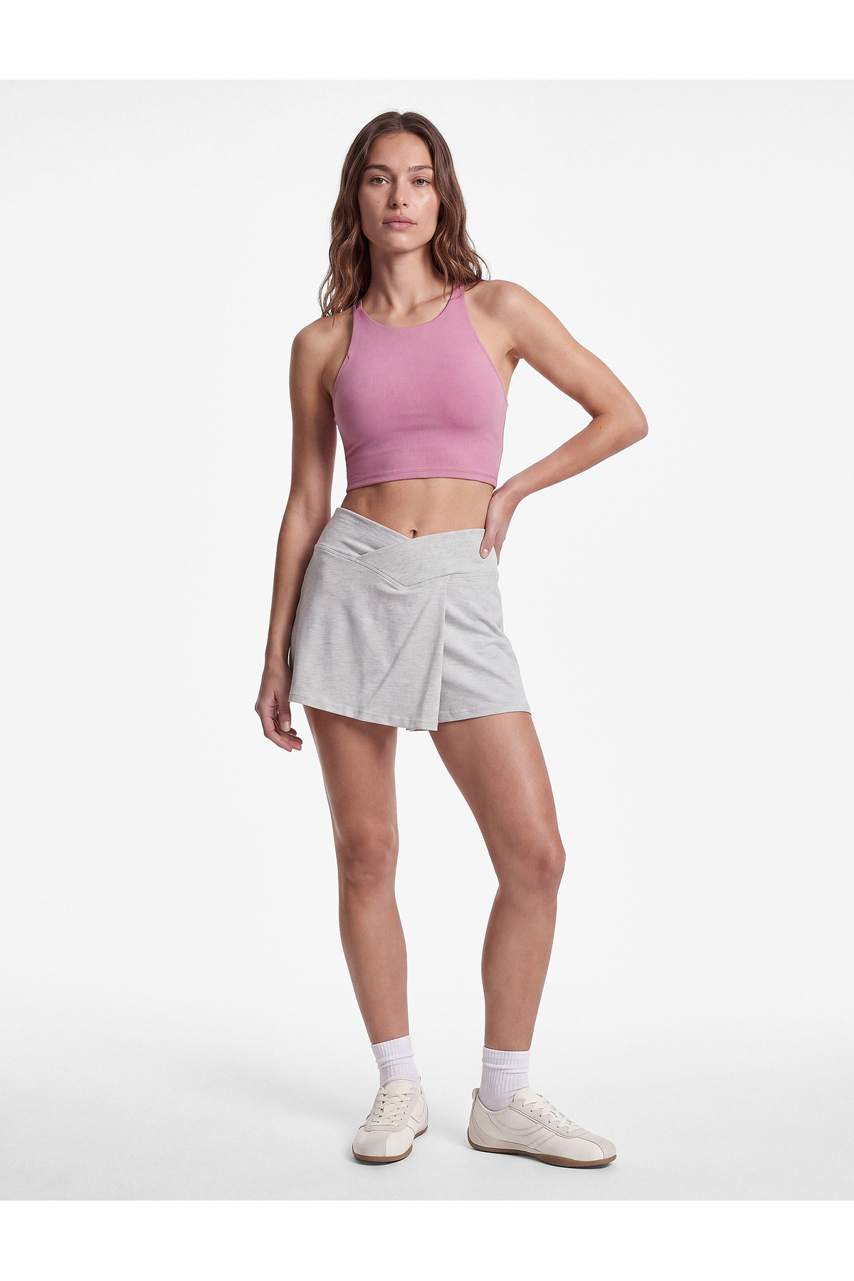 Koton Slim Fit İp Askılı Kolsuz Sırt Detaylı Kaplı Sporcu Sütyeni