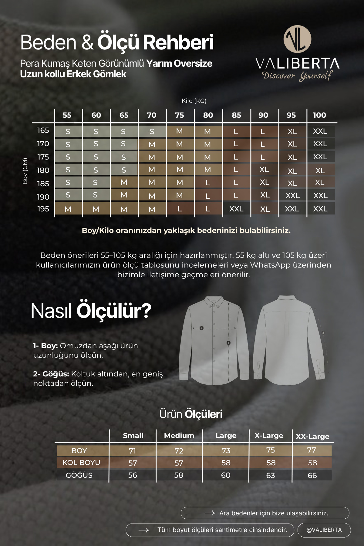 Valiberta Pera Kumaş Keten Görünümlü Yarım Oversize Uzun kollu Erkek Gömlek - Lacivert görsel 6
