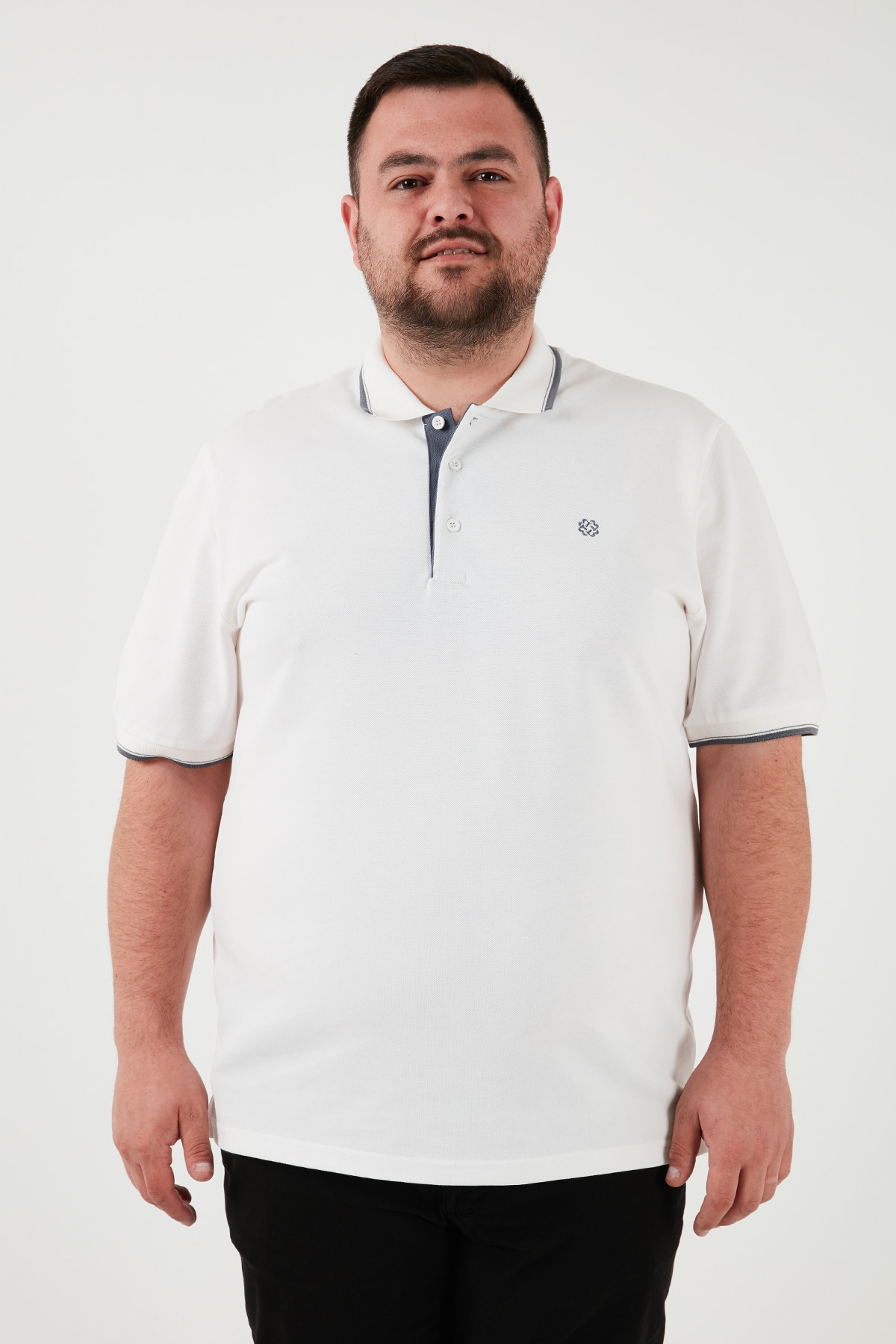 Buratti Büyük Beden Pamuklu Regular Fit Polo Yaka T Shirt Erkek Polo Yaka T Shirt 5902118b görsel 4