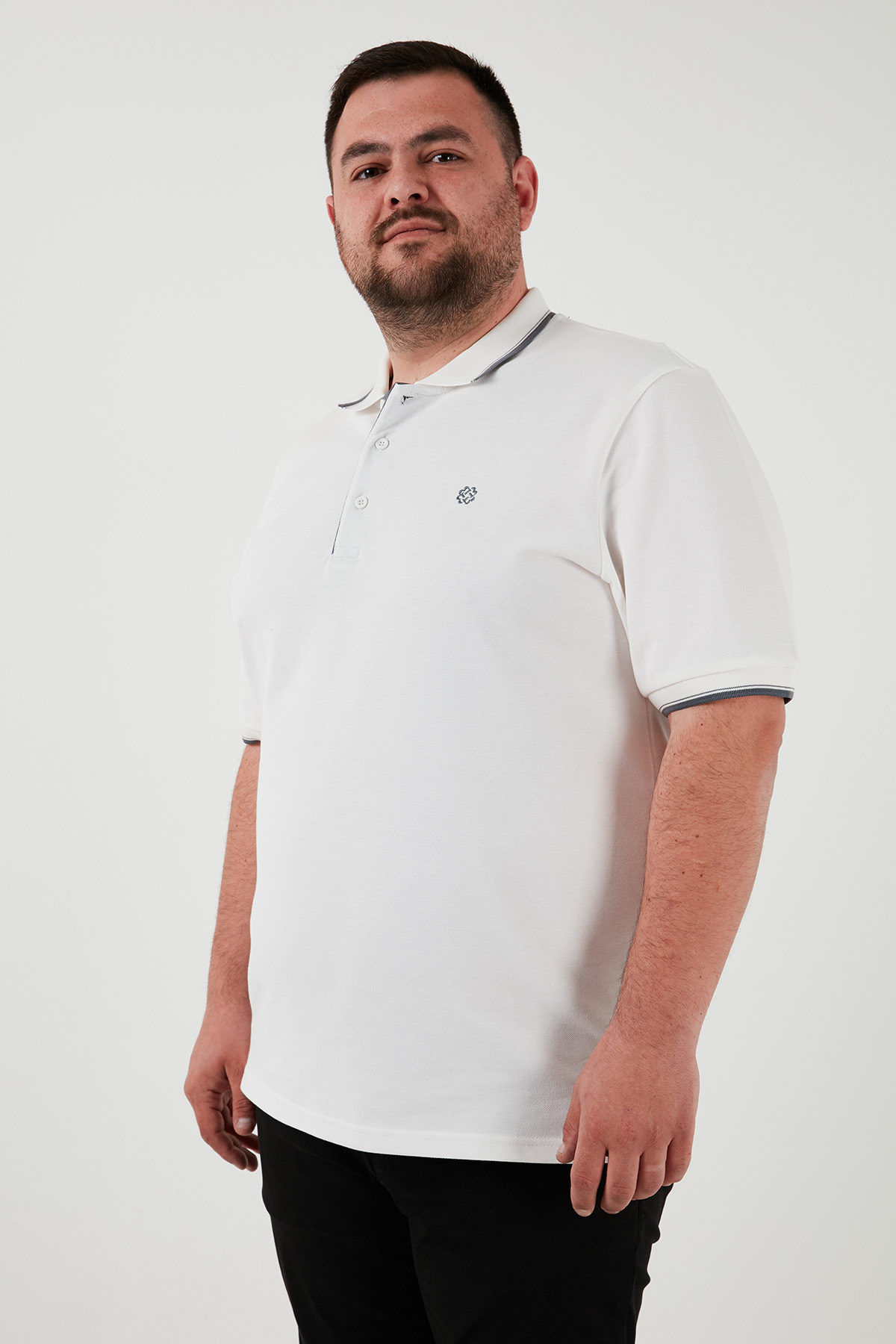 Buratti Büyük Beden Pamuklu Regular Fit Polo Yaka T Shirt Erkek Polo Yaka T Shirt 5902118b görsel 5