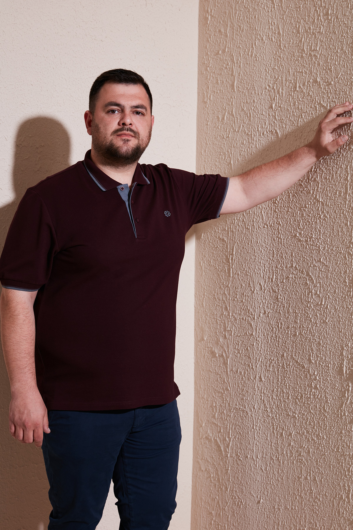 Buratti Büyük Beden Pamuklu Regular Fit Polo Yaka T Shirt Erkek Polo Yaka T Shirt 5902118b görsel 2