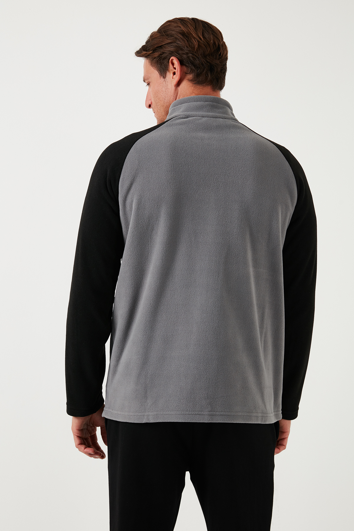 Buratti Slim Fit Yarım Fermuarlı Soğuk Geçirmez Kışlık Şardonlu Polar Erkek POLAR 5906055 görsel 6