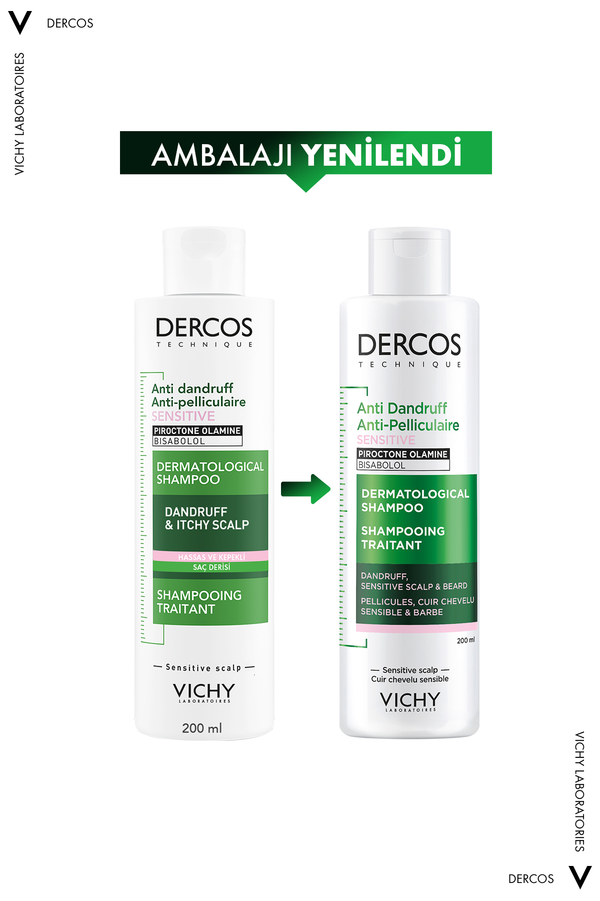 Dercos Hassas Saçlar İçin Kepeğe Karşı Etkili Bakım Şampuanı 200 ml — 3337871323394 — تصویر 2 از 8