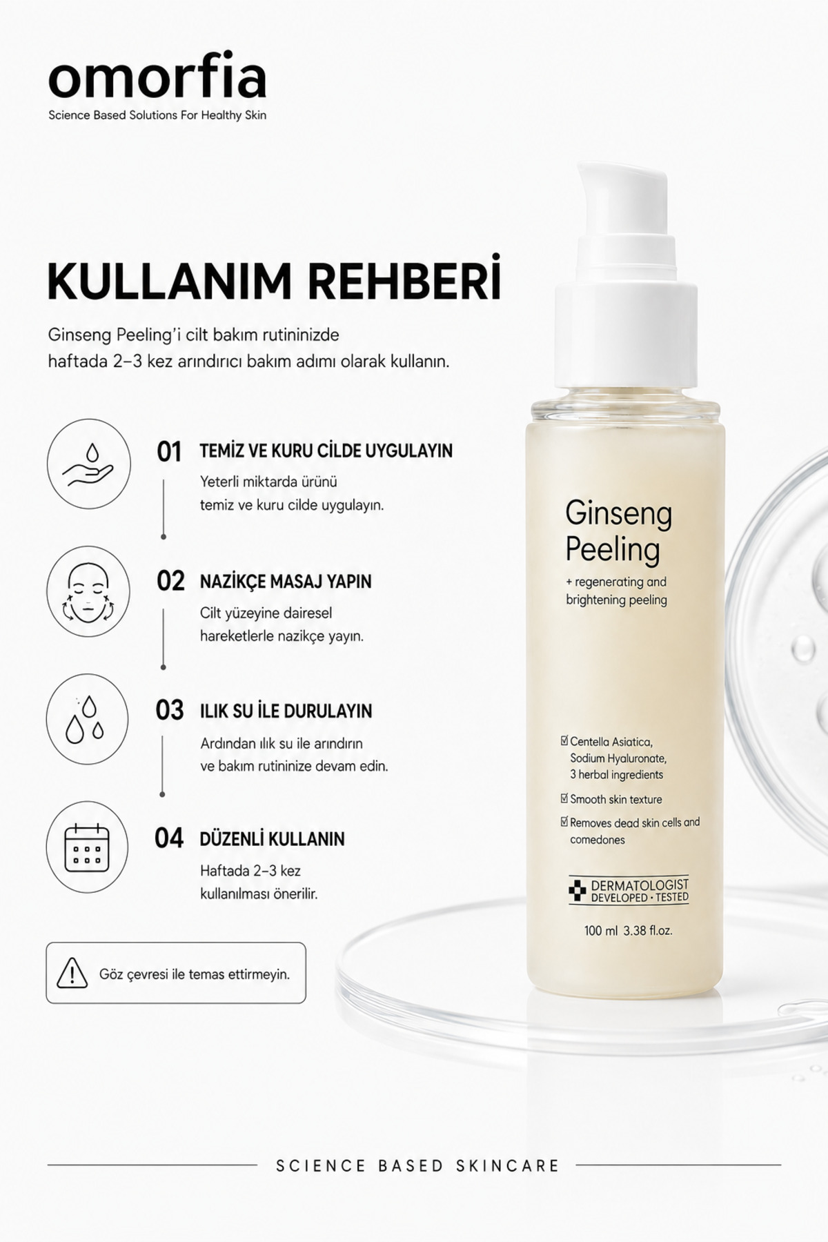 Kırmızı Kore Ginseng Özlü Anında Ölü Derilerden Arındıran, Yenileyici Aydınlatıcı Peeling 100 ml — 8683498414294 — تصویر 8 از 9