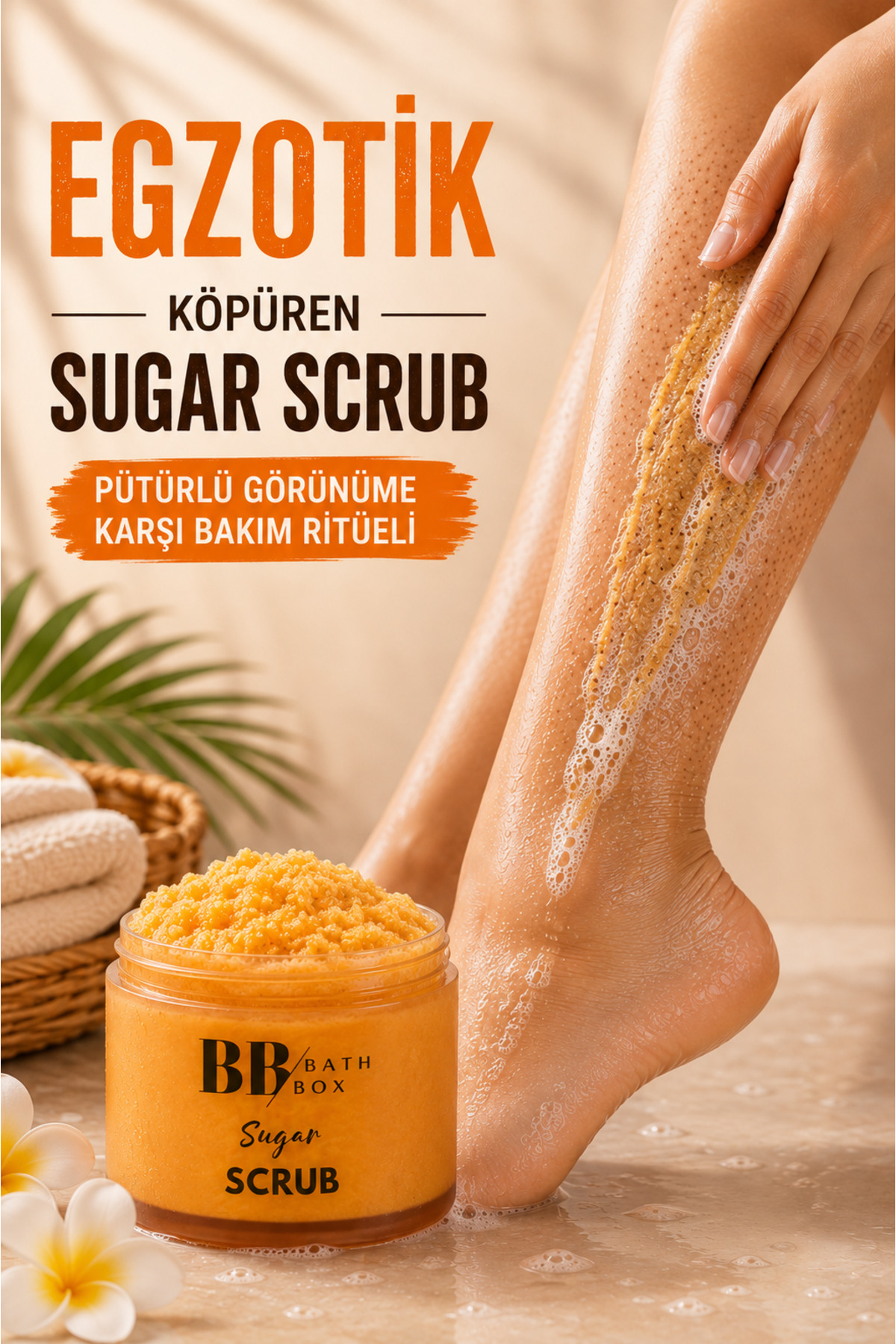bb bath box Egzotik Kokulu Köpüren Şeker Scrub,Cilt Arındırıcı & Yumuşatıcı Peeling 160 gr — SSEGZT