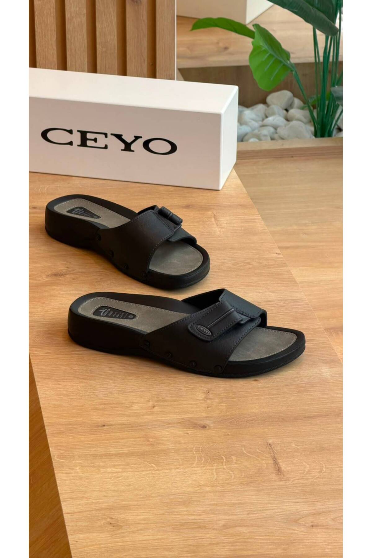 Ceyo 3000-2 Siyah 40-45 Erkek Anatomik Terlik görsel 2