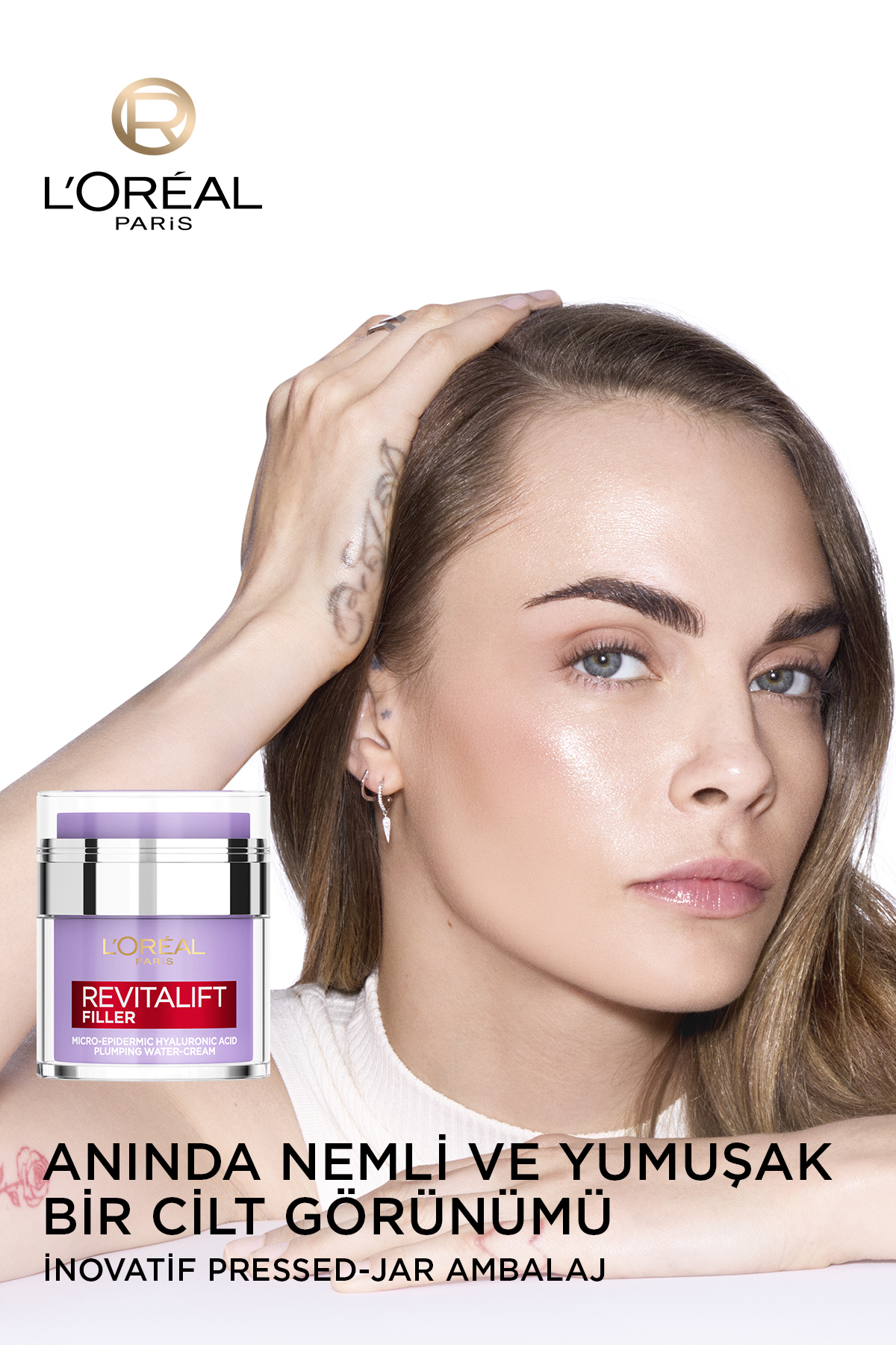 Revitalift Filler Pressed Jar Nemlendirici Krem + True Match Bakım Yapan Fondöten 1N Ivory — PKTPRESSCREAMAKYAJ5 — تصویر 5 از 9
