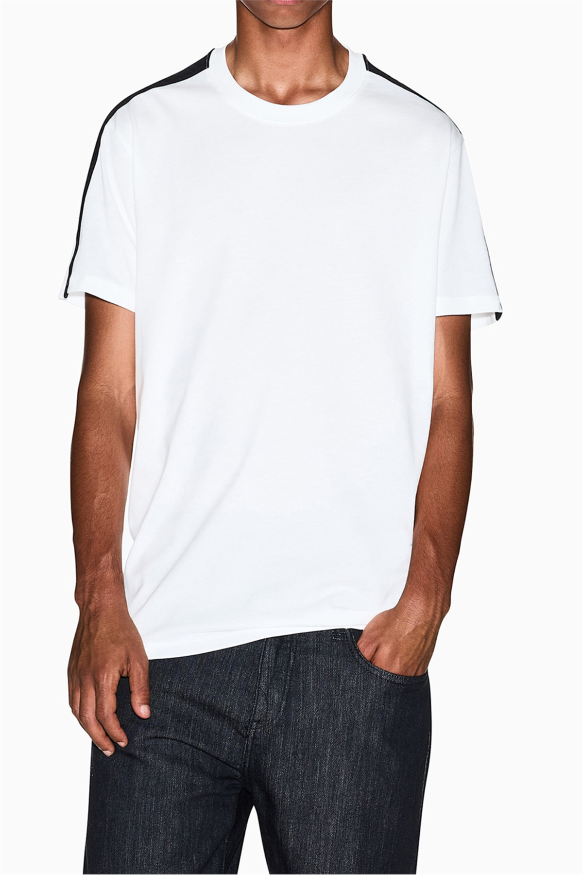 تی‌شرت یقه گرد مردانه سفید آرمانی اکسچنج تی شرت Armani Exchange