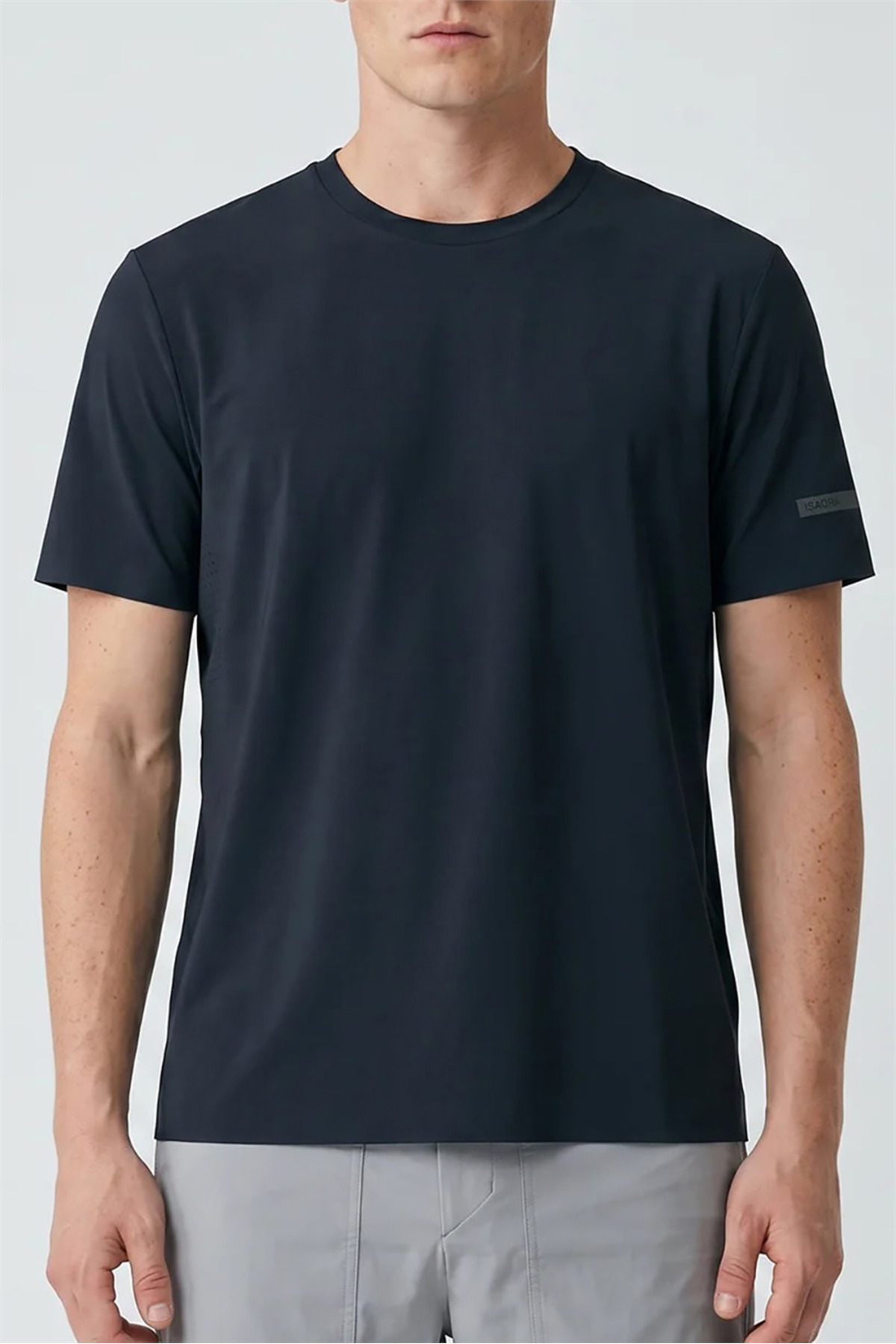 ウェア isadore MERINO WOOL URBAN T-SHIRT Isaora Super Crew Ss Erkek Bisiklet Yaka T-Shirt Siyah - Fiyatı