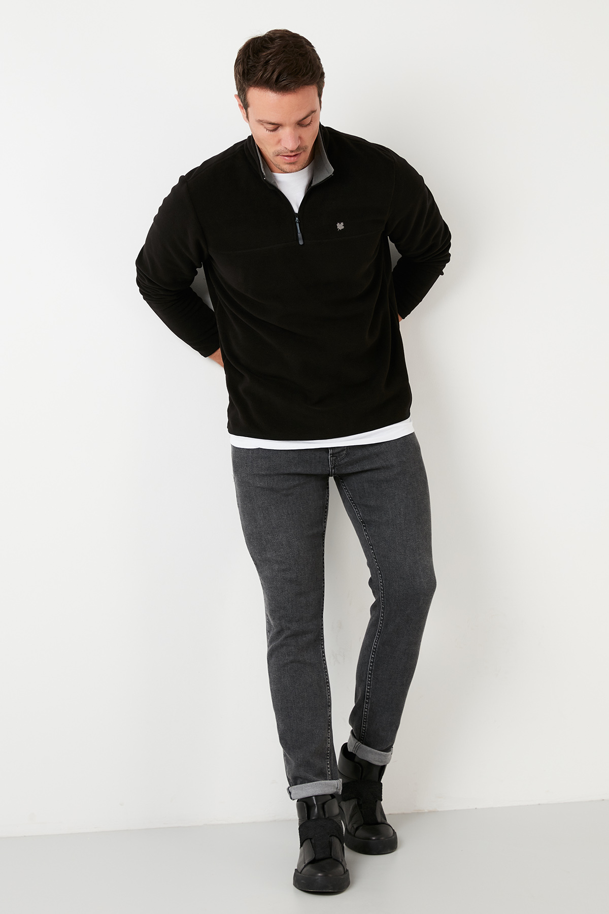 Slim Fit Anti-Pilling Tüylenme Yapmayan Şardonlu Soğuk Geçirmez 2'li Paket Polar Erkek POLA — رنگارنگ 5906001S2 — تصویر 4 از 5