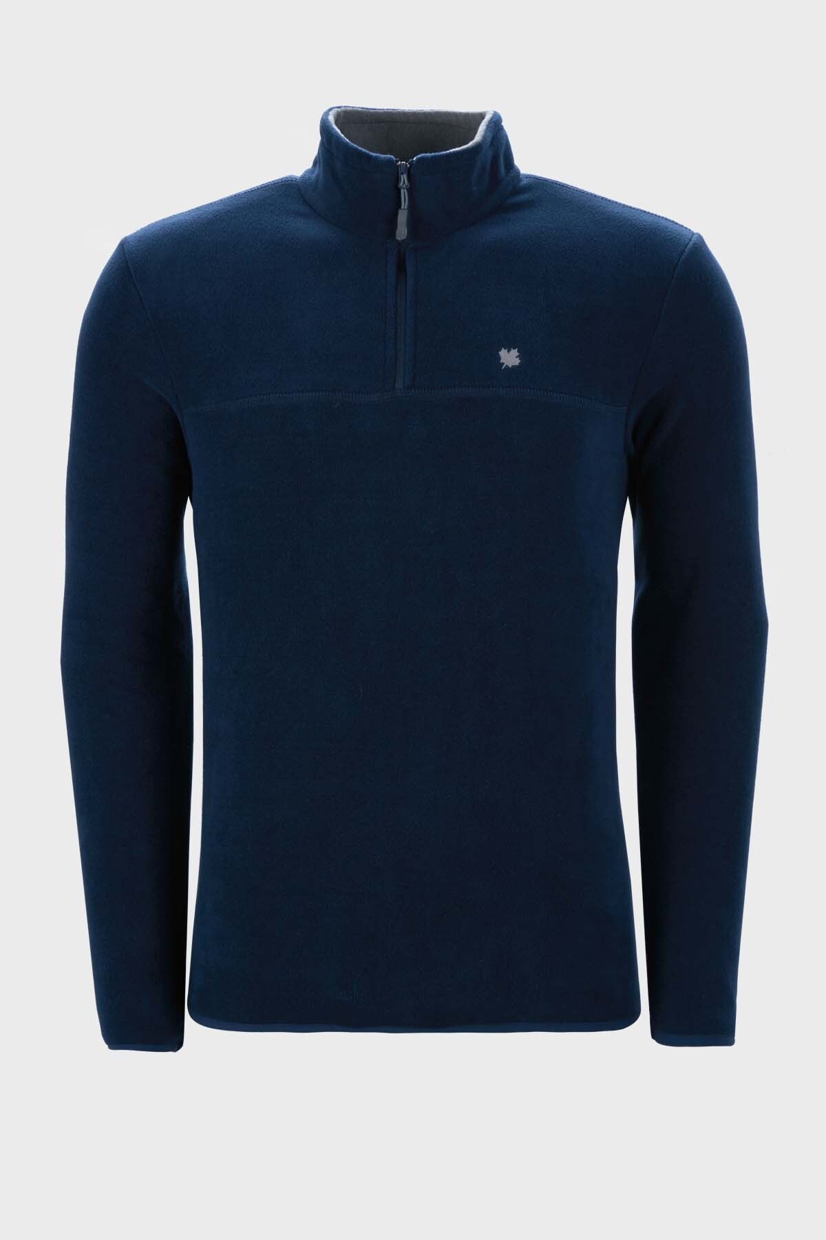 Buratti Slim Fit Anti-Pilling Tüylenme Yapmayan Bato Yaka Soğuk Geçirmez Şardonlu Polar Erkek POLAR görsel 2