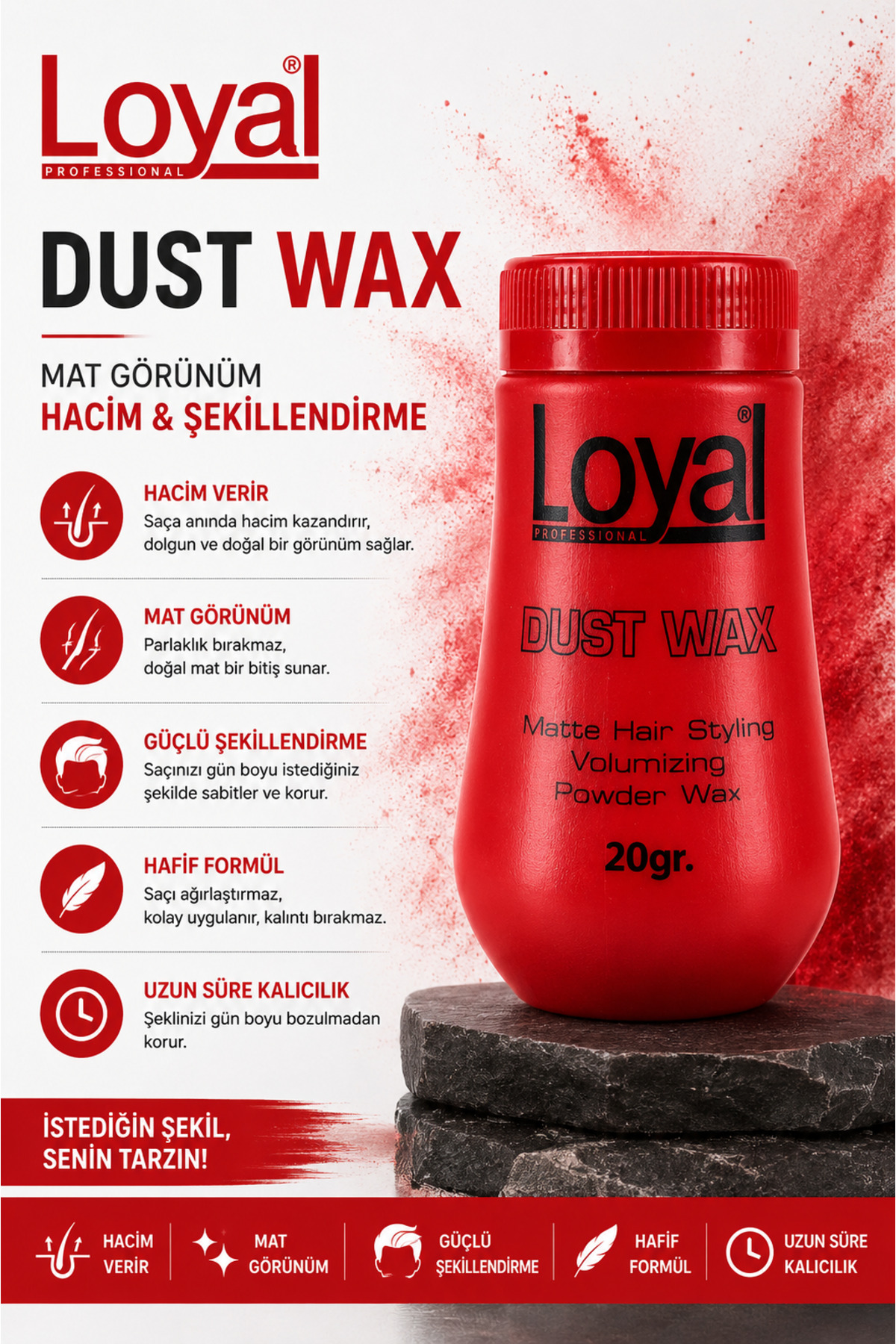 Loyal Saç Şekillendirici Pudra Wax Mat 20 Gr — CLKPWAX01