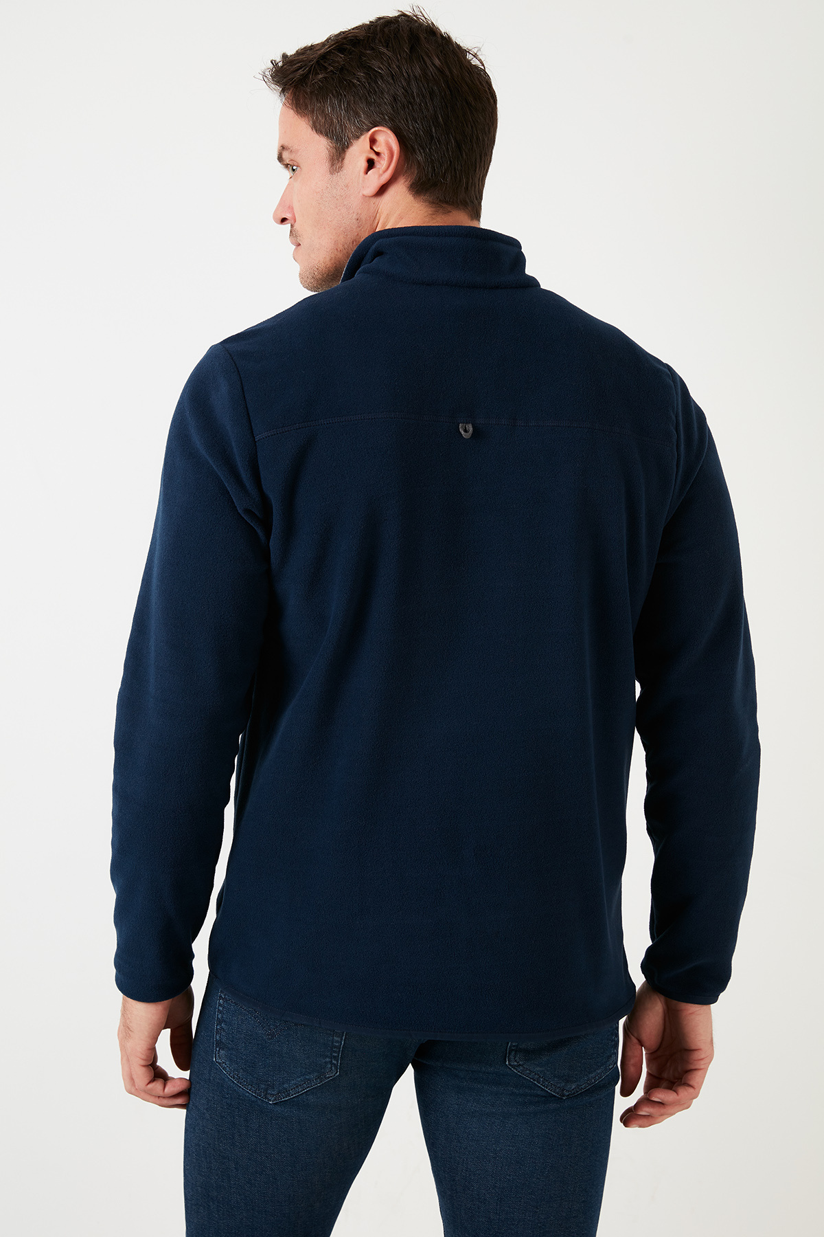 Buratti Slim Fit Anti-Pilling Tüylenme Yapmayan Bato Yaka Soğuk Geçirmez Şardonlu Polar Erkek POLAR görsel 6