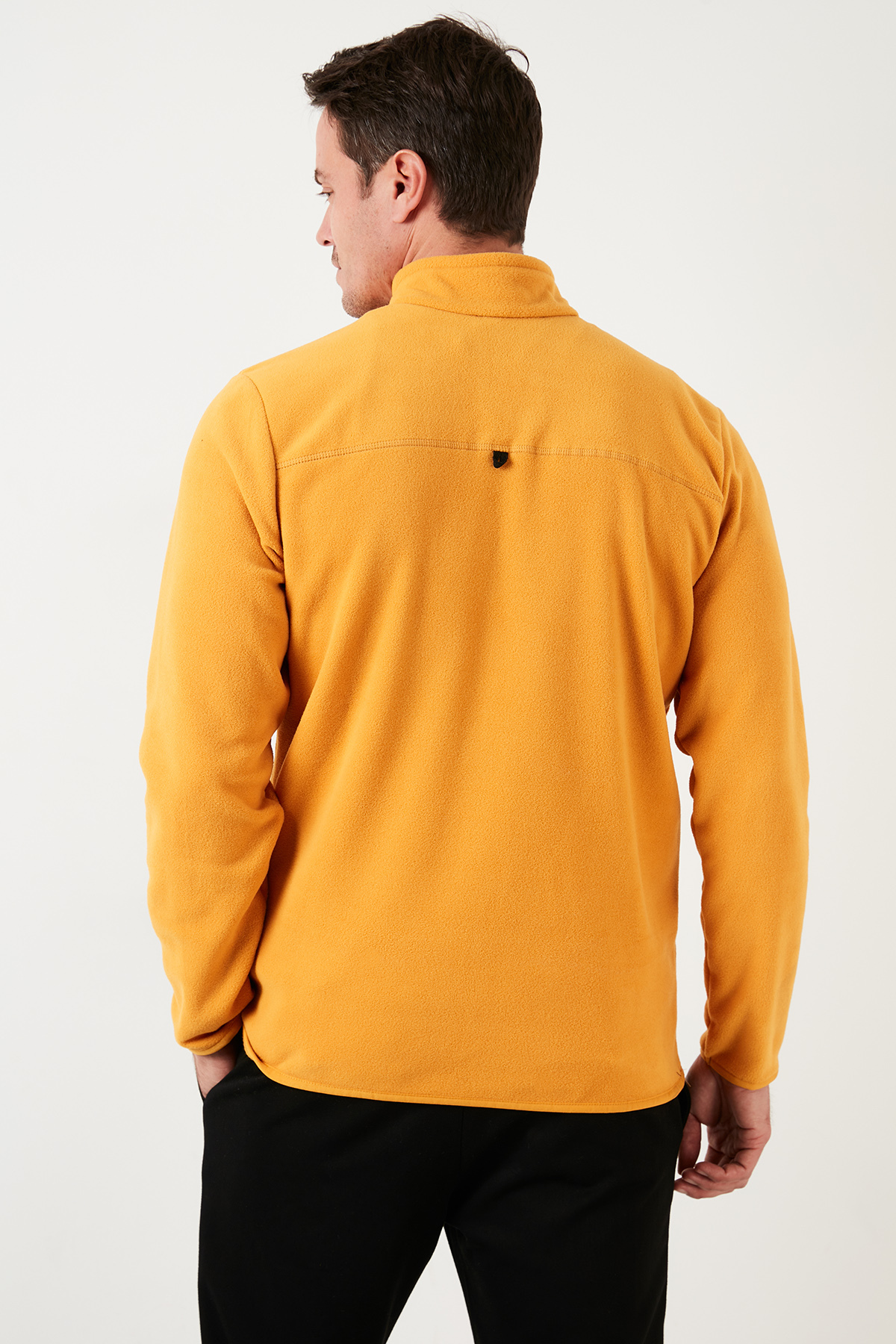 Buratti Slim Fit Anti-Pilling Tüylenme Yapmayan Bato Yaka Soğuk Geçirmez Şardonlu Polar Erkek POLAR görsel 6
