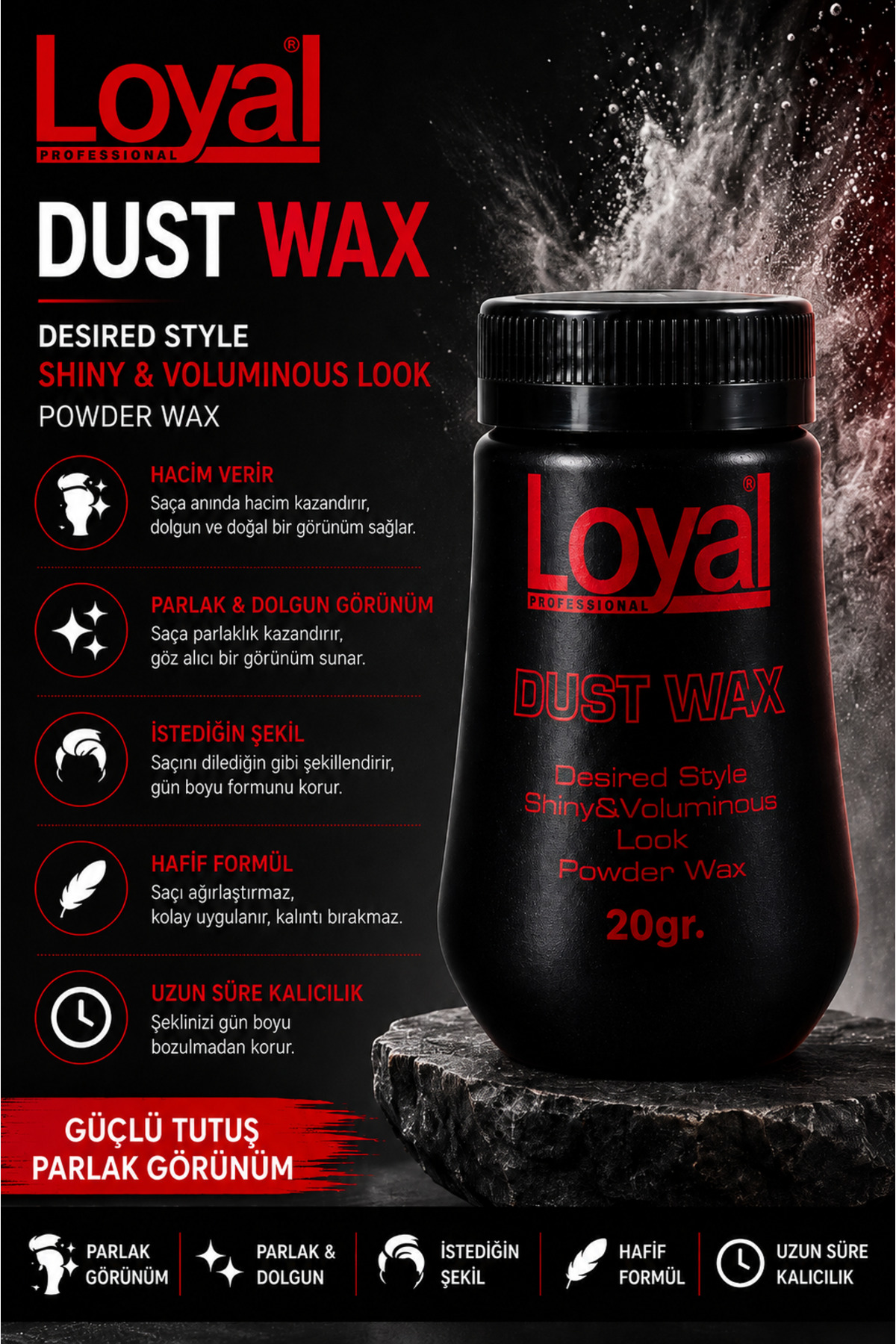 Loyal Saç Şekillendirici Pudra Wax Parlak 20 Gr — LOYAL-5