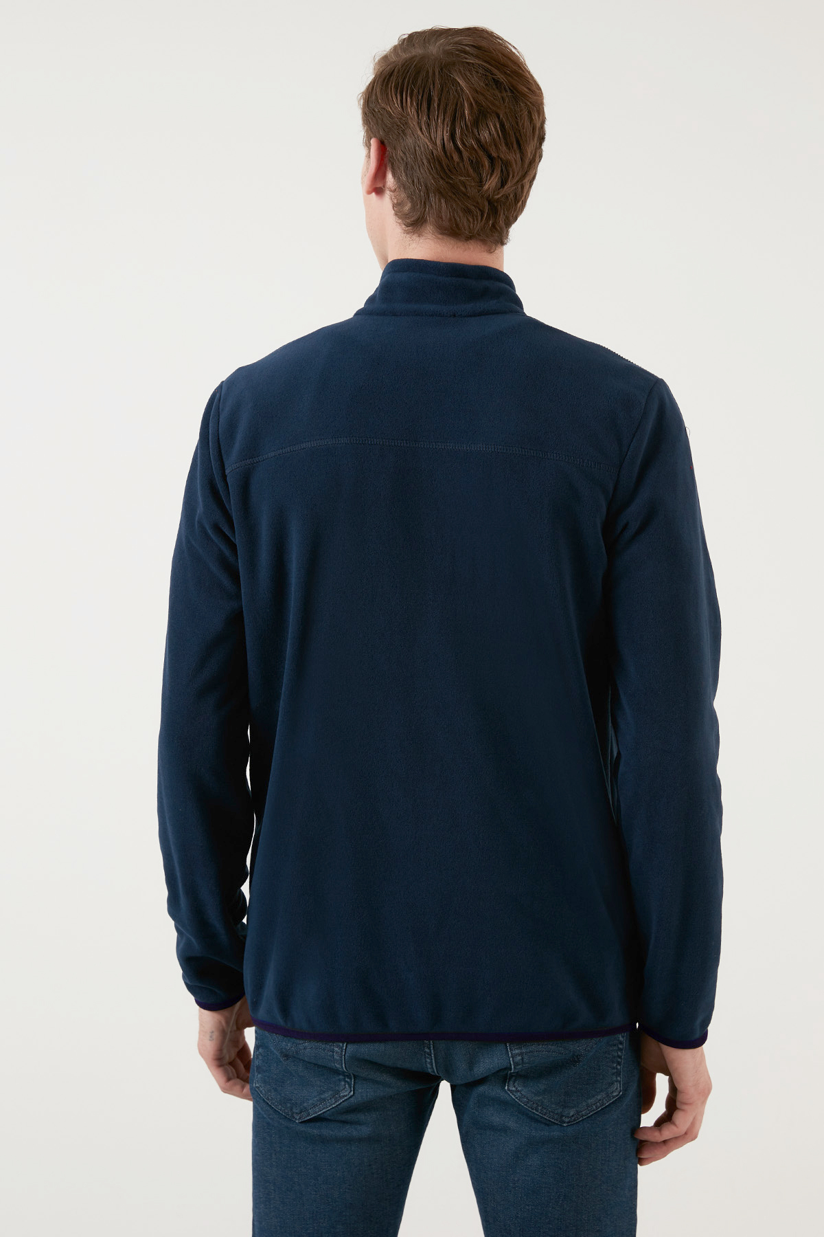 Buratti Slim Fit Fermuarlı Cepli Dik Yaka Soğuk Geçirmez Polar Hırka Erkek HIRKA 5906028 görsel 6