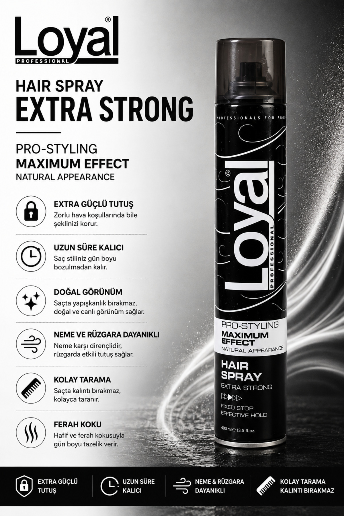 Loyal Siyah Saç Spreyi 400 Ml — CLKSİP02