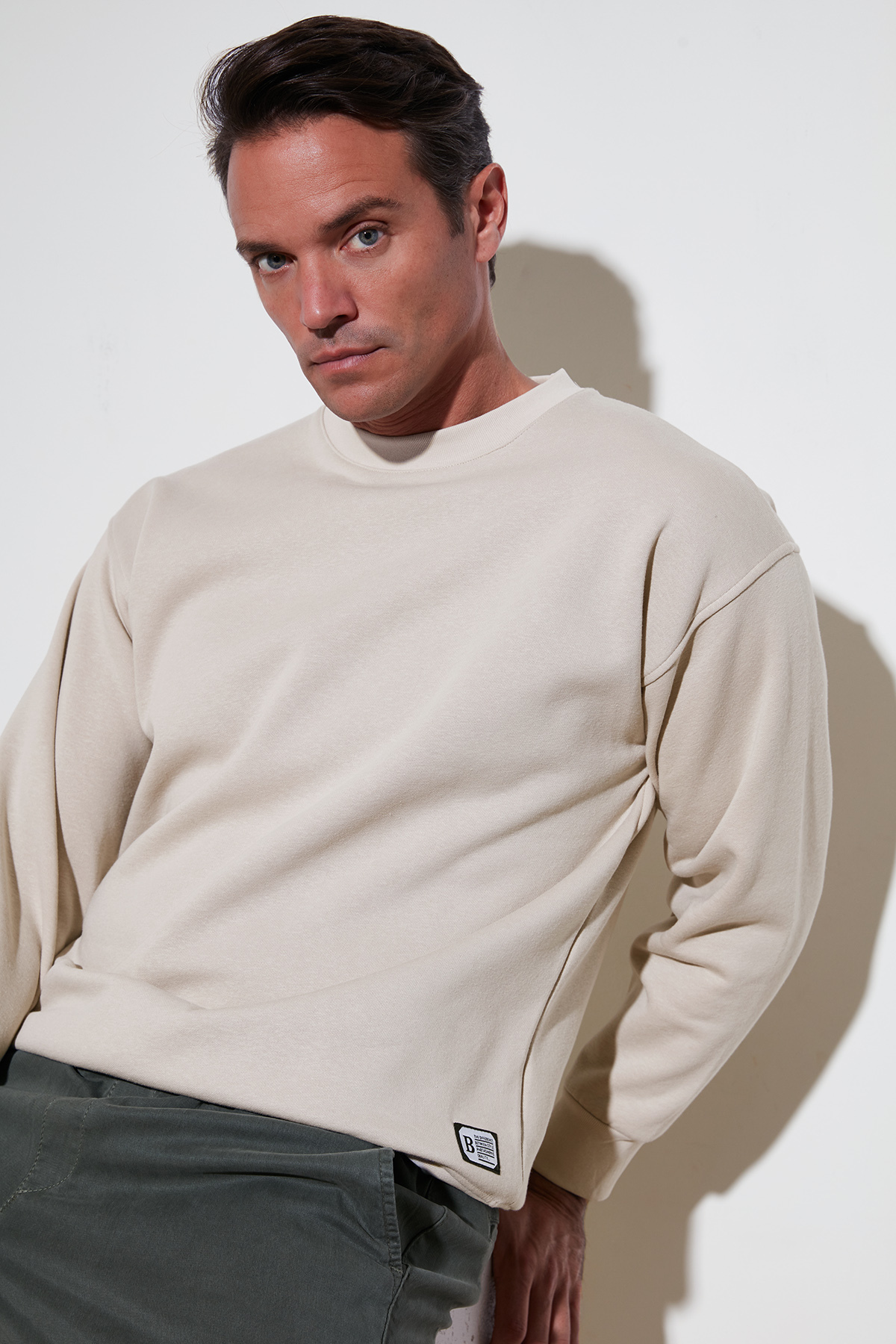 Buratti Regular Fit Bisiklet Yaka Pamuklu İçi Tüylü Yumuşak Şardonlu Sweat Erkek SWEAT 5905255 görsel 2