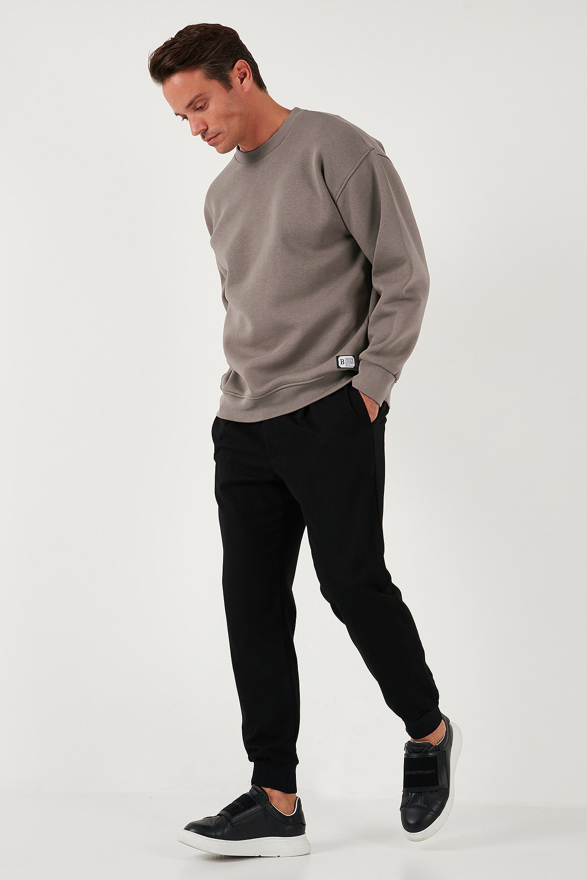 Buratti Regular Fit Bisiklet Yaka Pamuklu İçi Tüylü Yumuşak Şardonlu Sweat Erkek SWEAT 5905255 görsel 2