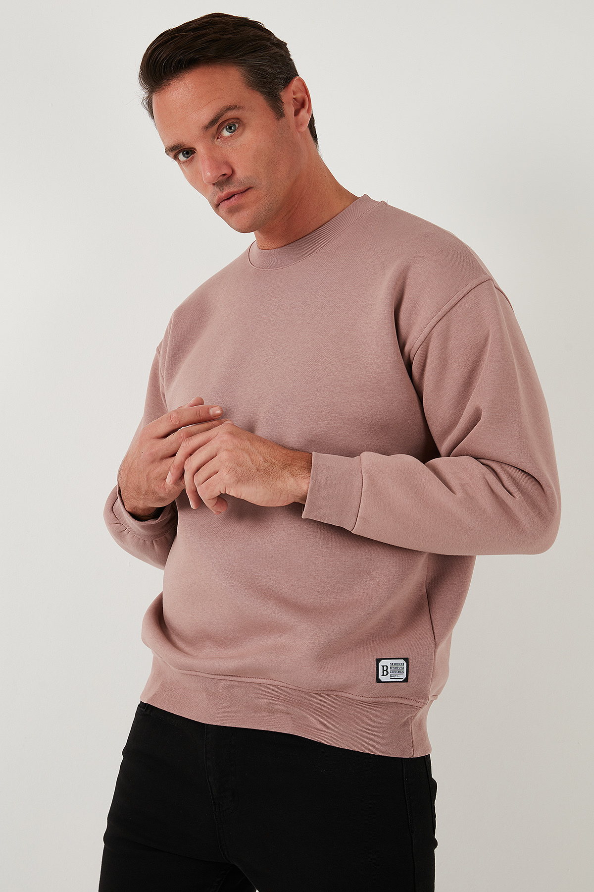 Buratti Regular Fit Bisiklet Yaka Pamuklu İçi Tüylü Yumuşak Şardonlu Sweat Erkek SWEAT 5905255 görsel 4