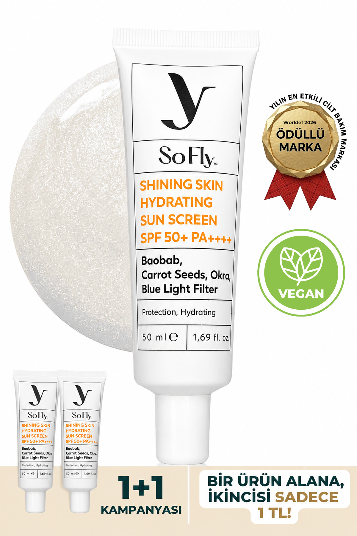 So Fly Shining Skin Hydrating Sun Screen Spf50 Pa 50ml