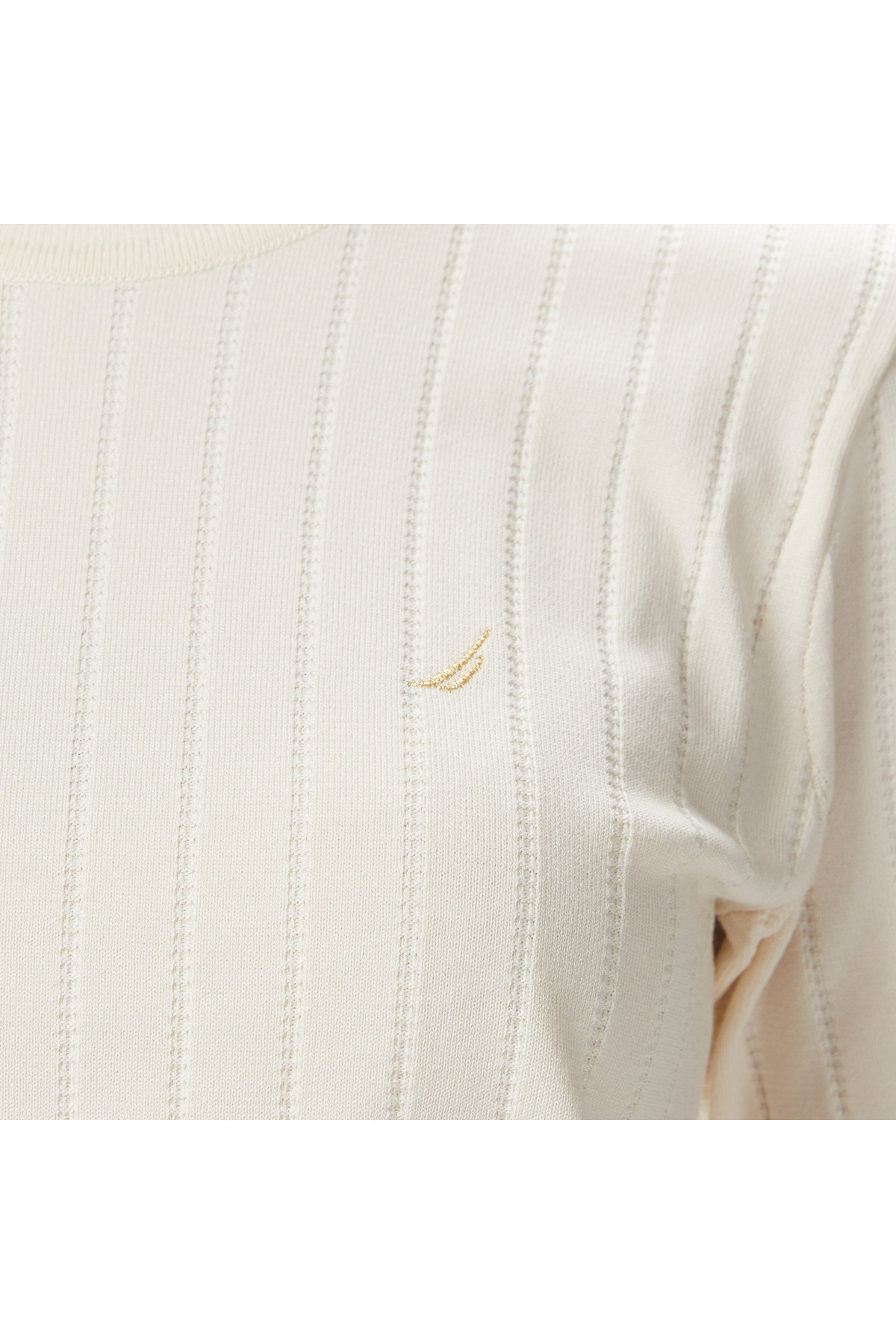 Nautica Kadın Krem Slim Fit Triko görsel 5