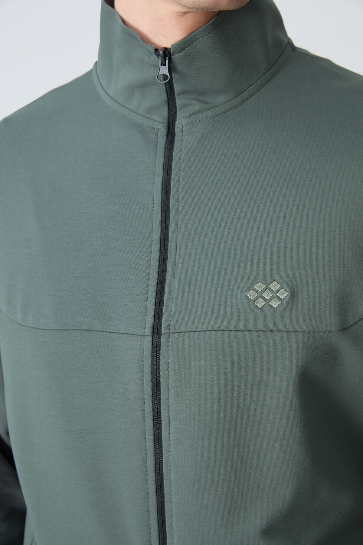 TOMMY LIFE Haki Pamuklu Kalın Yumuşak Dokulu Comfort Fit Basic Erkek Eşofman Takım - 85260 görsel 4