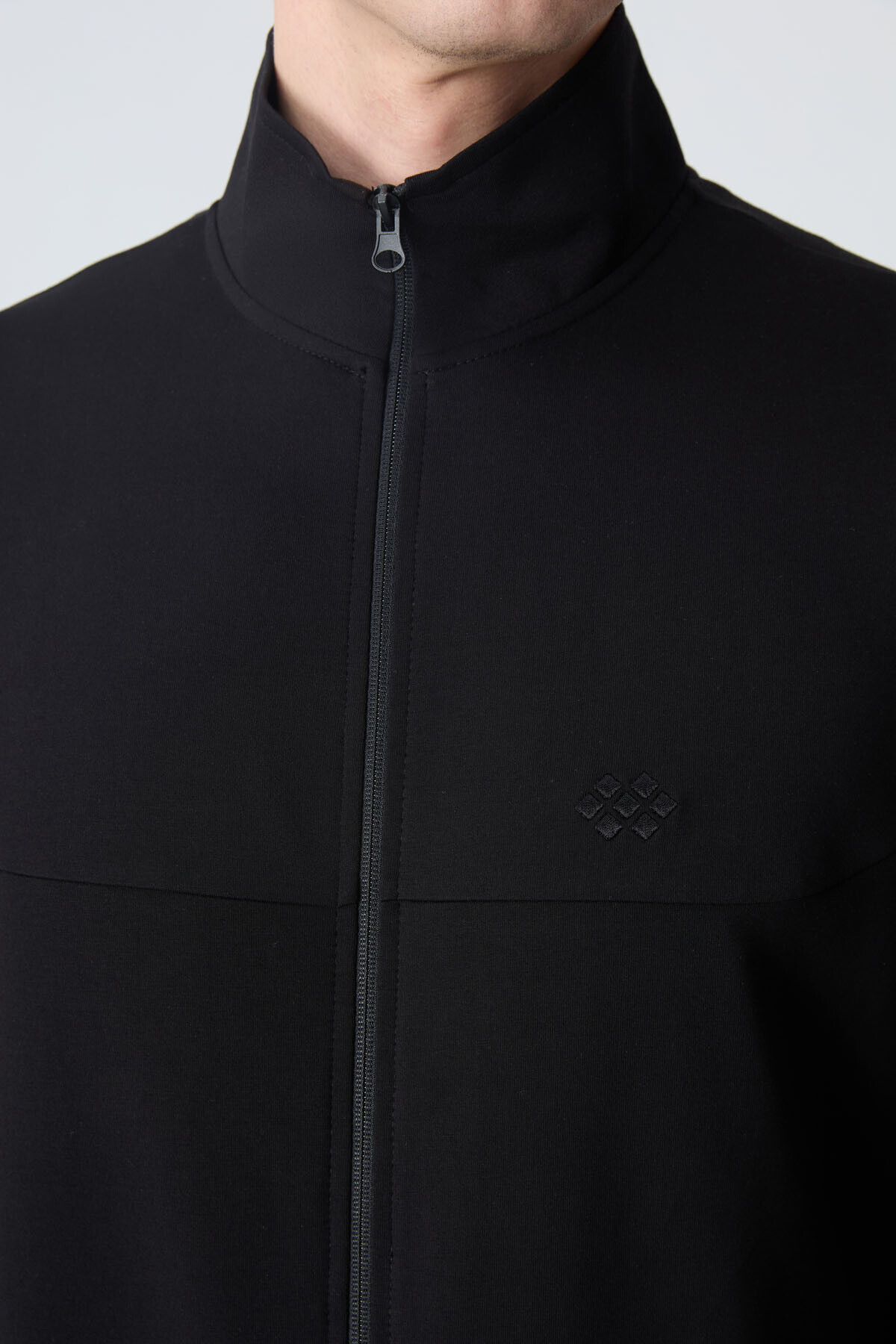 TOMMY LIFE Siyah Pamuklu Kalın Yumuşak Dokulu Comfort Fit Basic Erkek Eşofman Takım - 85260 görsel 6