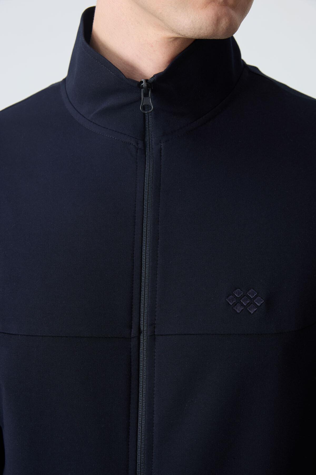 TOMMY LIFE Lacivert Pamuklu Kalın Yumuşak Dokulu Comfort Fit Basic Erkek Eşofman Takım - 85260 görsel 5