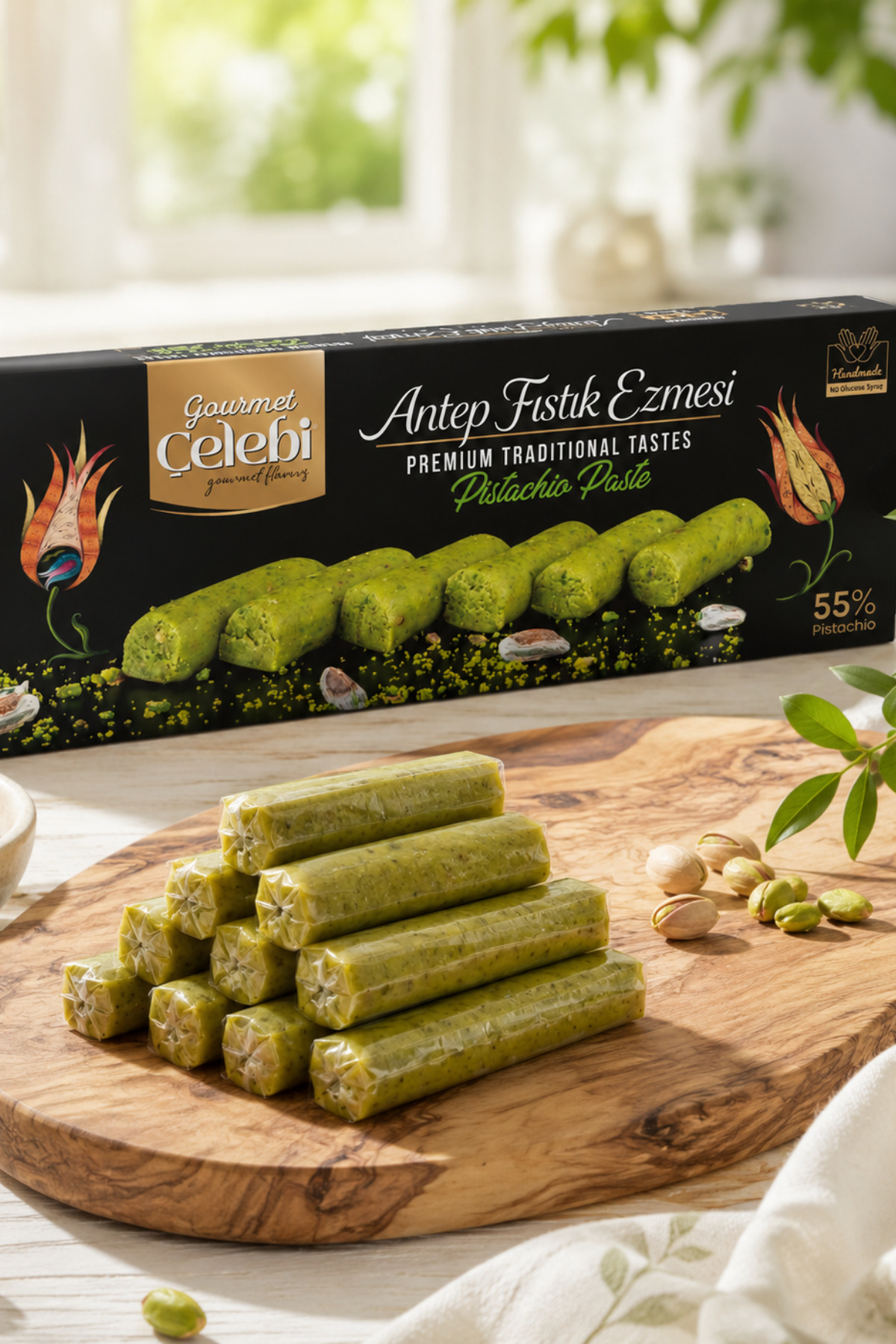 Gourmet Çelebi Antep Fıstık Ezmesi 200 Gr. (SARGILI) - Gerçek