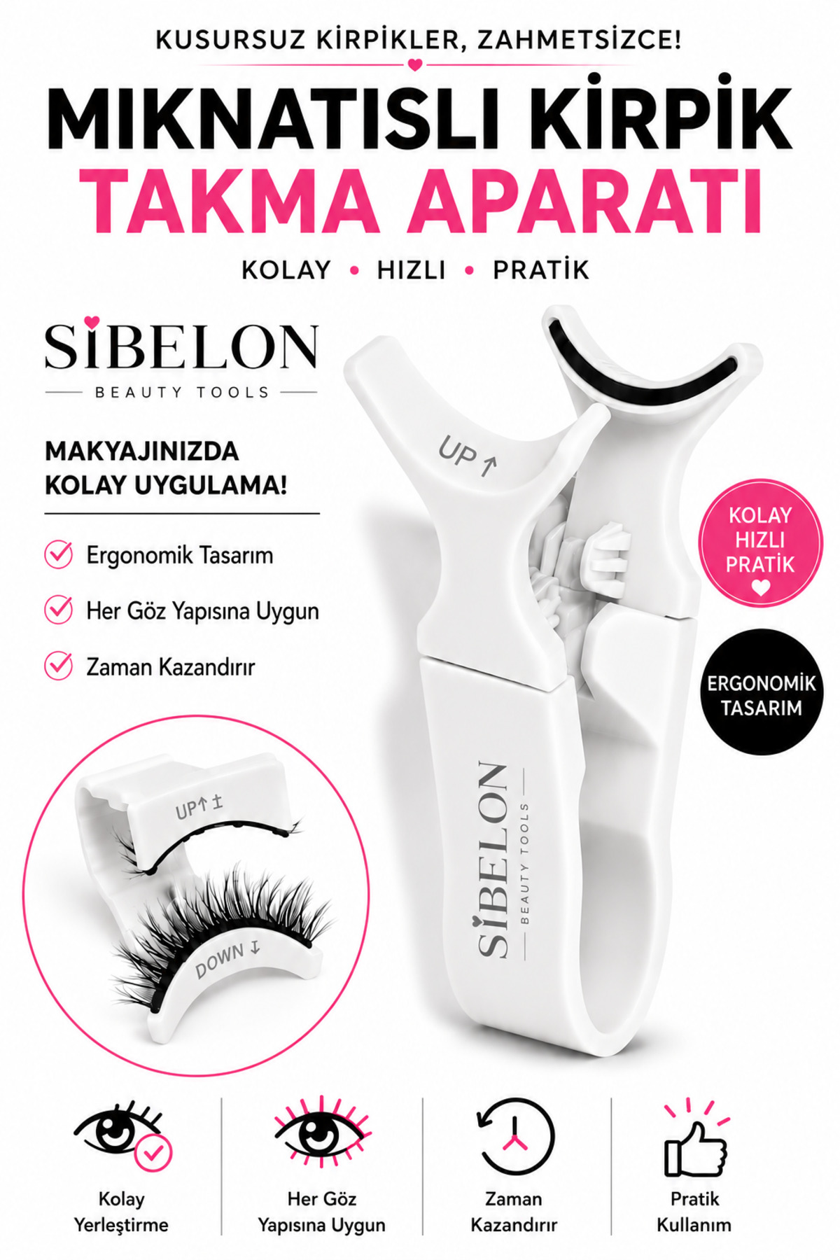 MIKNATISLI KİRPİK TAKMA APARATI - MANYETİK KİRPİK HIZLI TAKMA APARATI — Sblon-Rby001 — تصویر 2 از 4